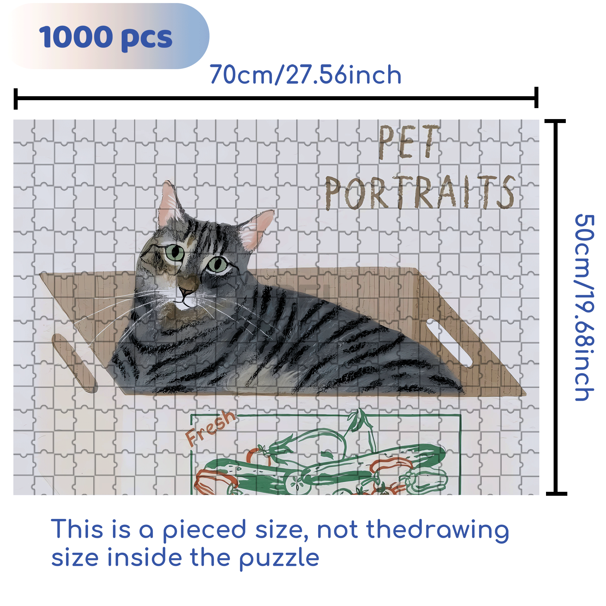 Animal Friends 10 500pcs/1000pcs Jigsaw Puzzle, Scratch-Resistant, Interactive Family Game & Brain-Boosting DIY Decor, Perfect for Halloween, Christmas & New Year Gifts, Family Puzzle Game