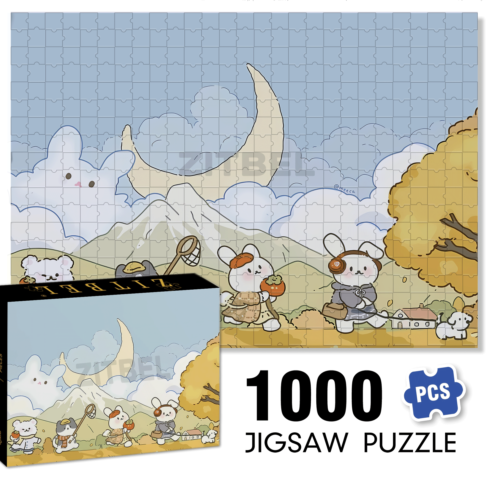 Autumn Journey 500pcs/1000pcs Jigsaw Puzzle, Scratch-Resistant, Interactive Family Game & Brain-Boosting DIY Decor, Perfect for Halloween, Christmas & New Year Gifts, Family Puzzle Game