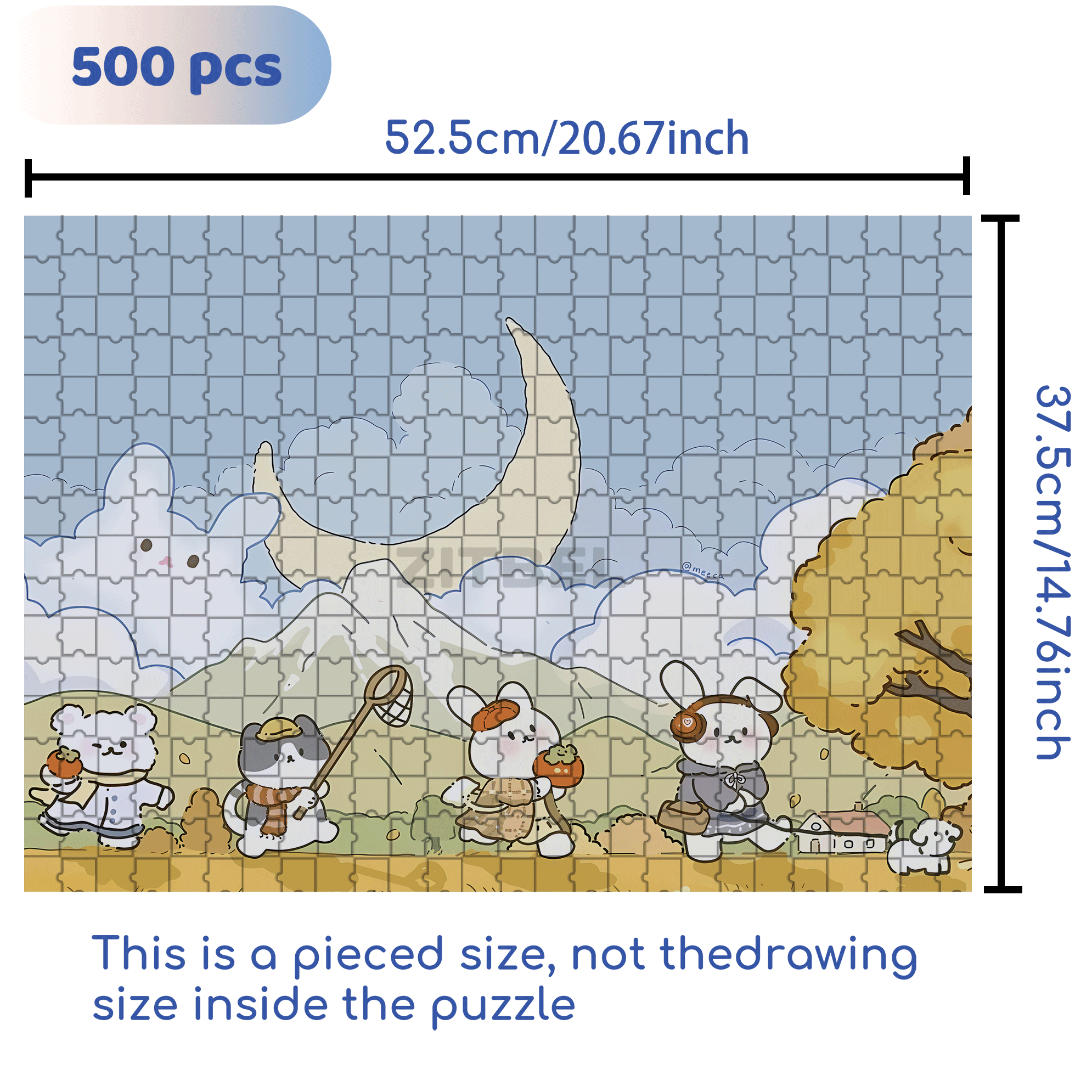 Autumn Journey 500pcs/1000pcs Jigsaw Puzzle, Scratch-Resistant, Interactive Family Game & Brain-Boosting DIY Decor, Perfect for Halloween, Christmas & New Year Gifts, Family Puzzle Game