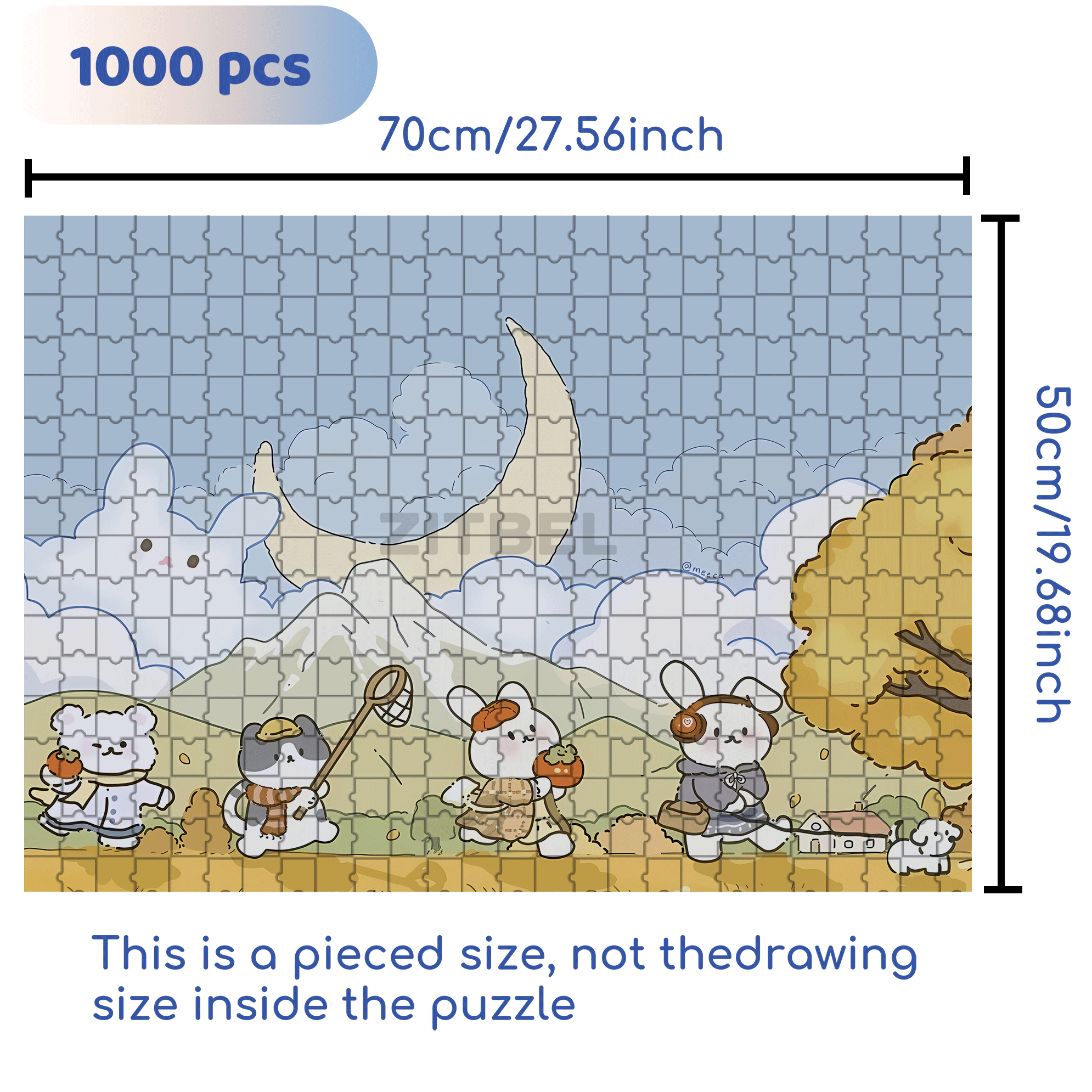 Autumn Journey 500pcs/1000pcs Jigsaw Puzzle, Scratch-Resistant, Interactive Family Game & Brain-Boosting DIY Decor, Perfect for Halloween, Christmas & New Year Gifts, Family Puzzle Game