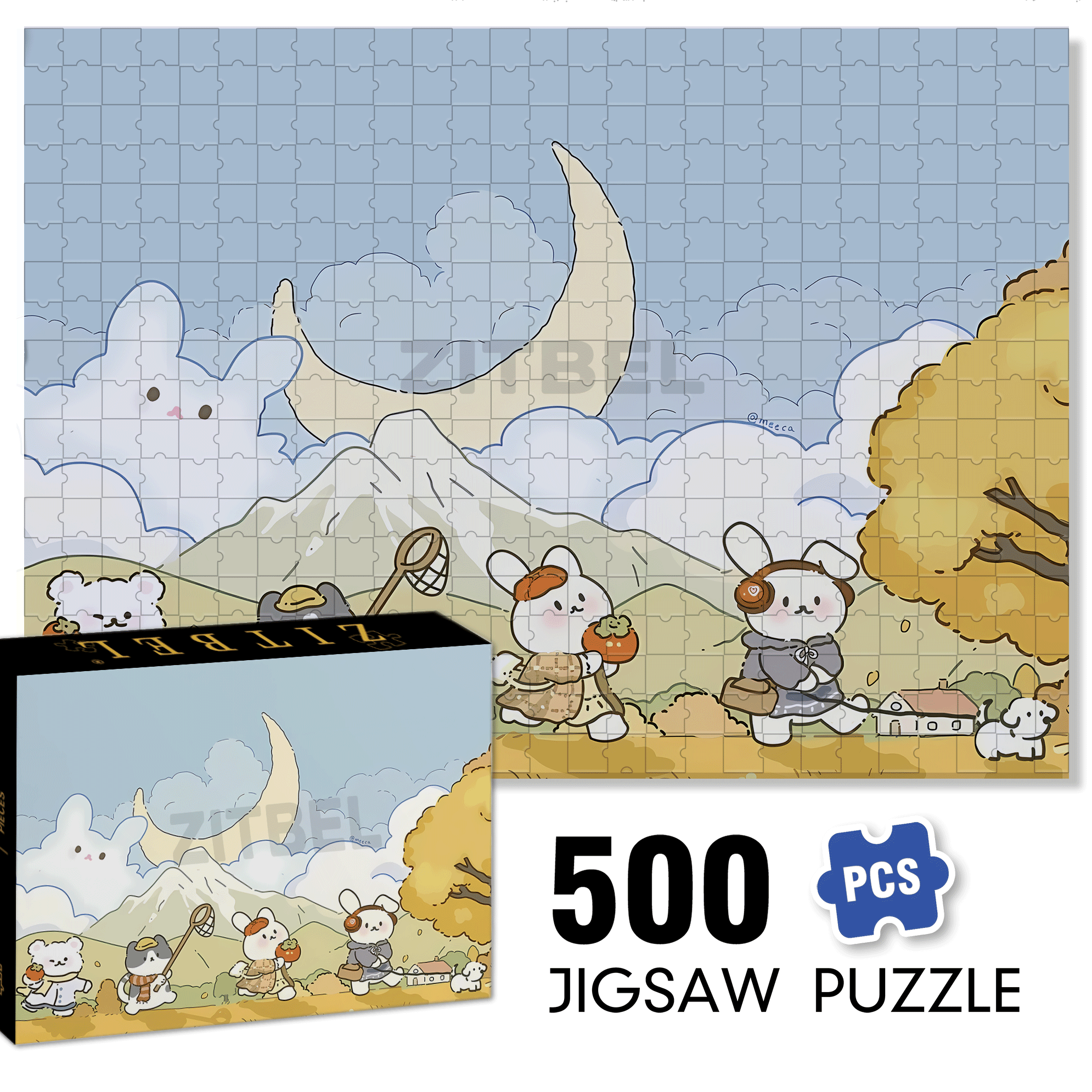 Autumn Journey 500pcs/1000pcs Jigsaw Puzzle, Scratch-Resistant, Interactive Family Game & Brain-Boosting DIY Decor, Perfect for Halloween, Christmas & New Year Gifts, Family Puzzle Game