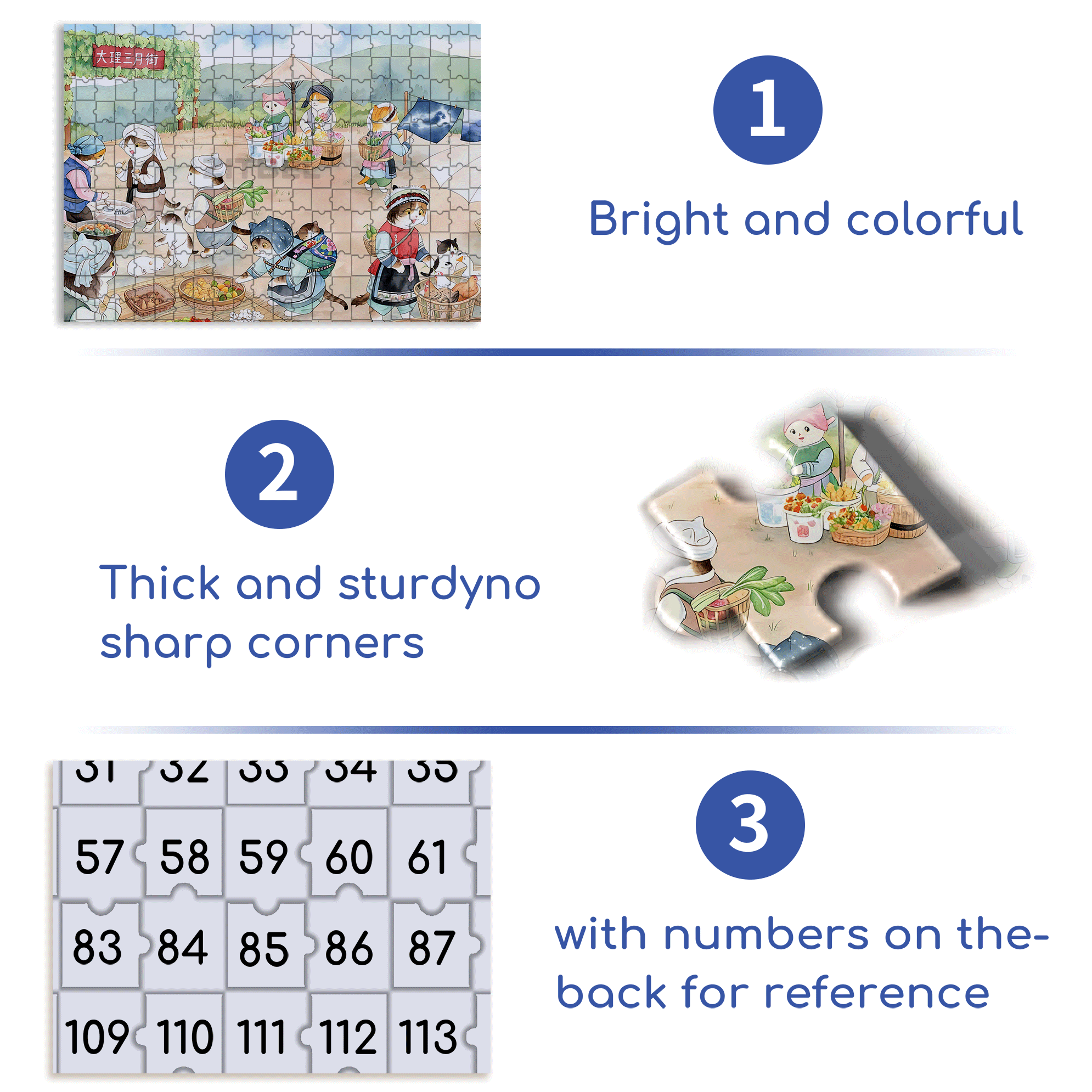 Bai Ethnic Group 500pcs/1000pcs Jigsaw Puzzle, Scratch-Resistant, Interactive Family Game & Brain-Boosting DIY Decor, Perfect for Halloween, Christmas & New Year Gifts, Family Puzzle Game