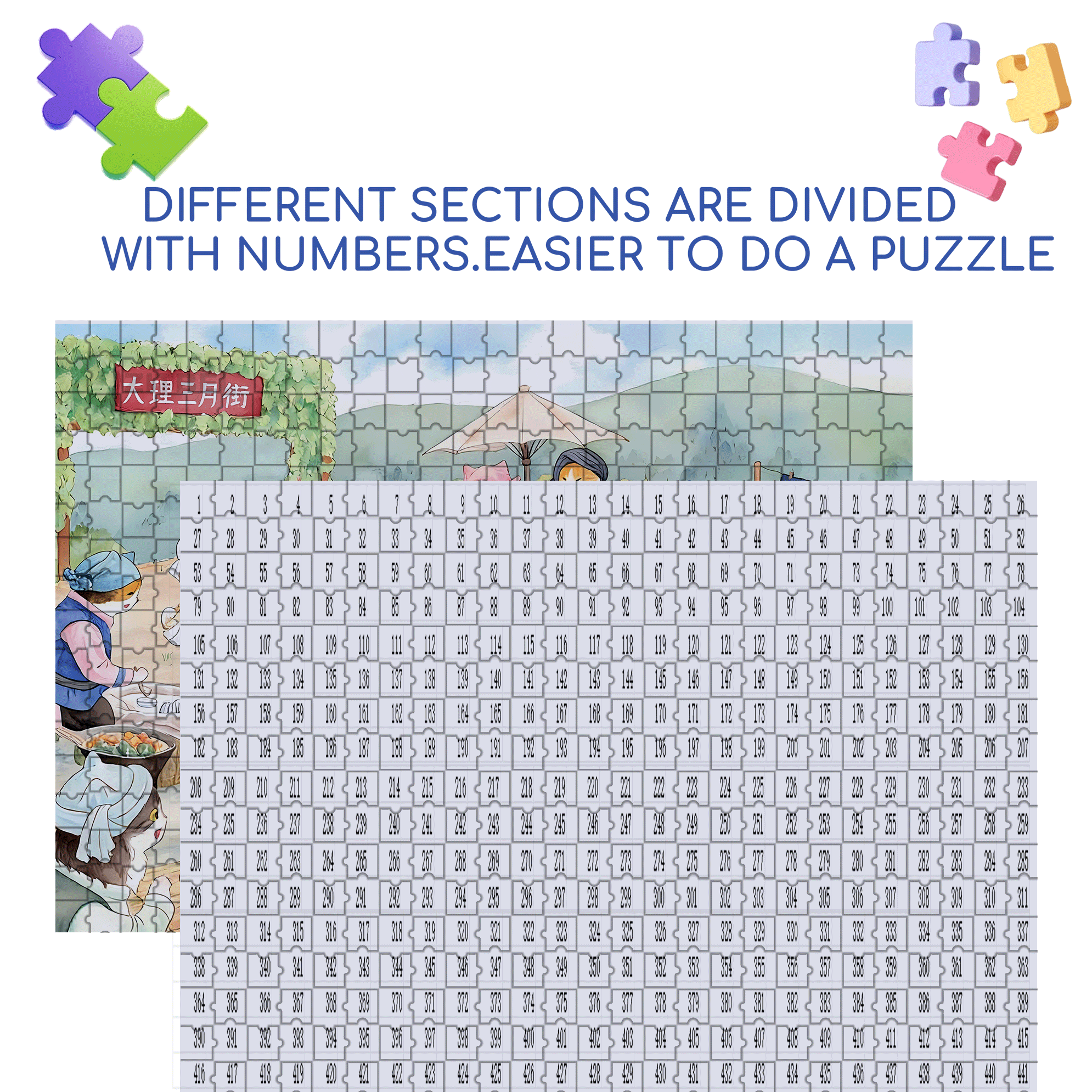 Bai Ethnic Group 500pcs/1000pcs Jigsaw Puzzle, Scratch-Resistant, Interactive Family Game & Brain-Boosting DIY Decor, Perfect for Halloween, Christmas & New Year Gifts, Family Puzzle Game