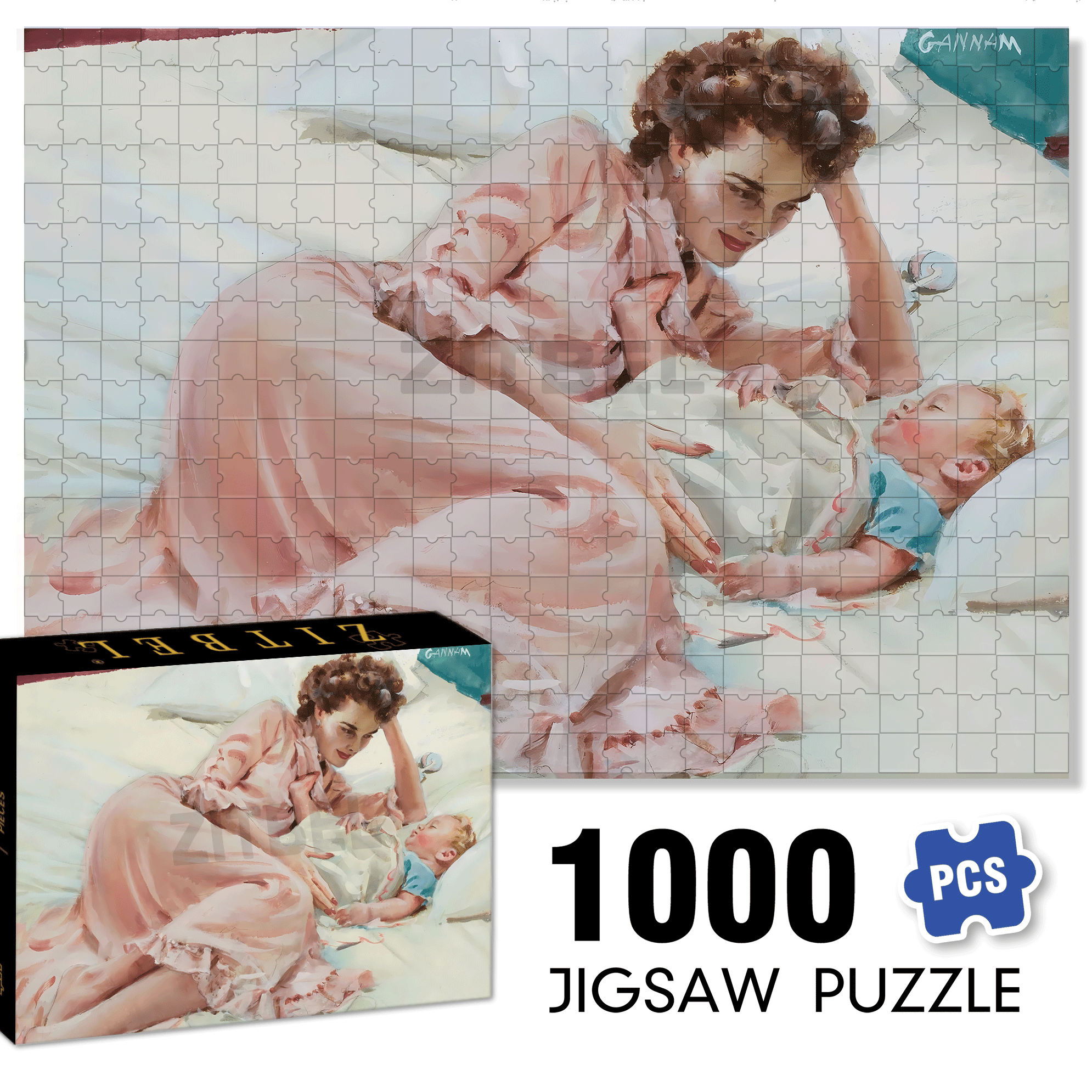 Becoming A Mother 3 500pcs/1000pcs Jigsaw Puzzle, Scratch-Resistant, Interactive Family Game & Brain-Boosting DIY Decor, Perfect for Halloween, Christmas & New Year Gifts, Family Puzzle Game
