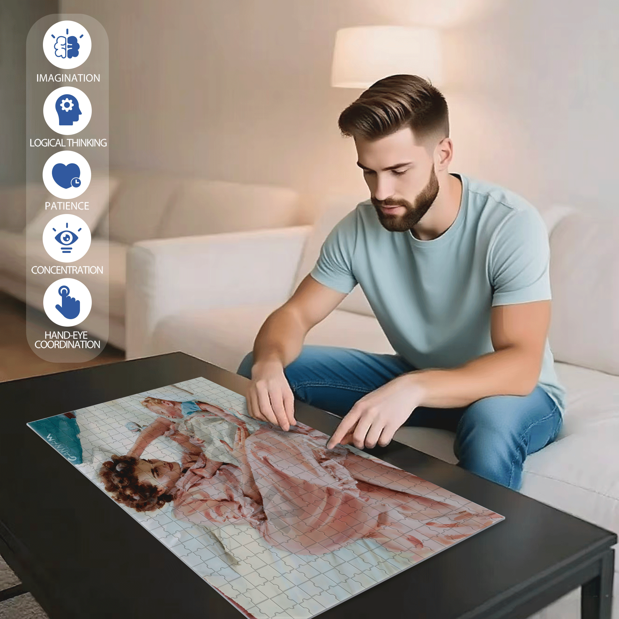 Becoming A Mother 3 500pcs/1000pcs Jigsaw Puzzle, Scratch-Resistant, Interactive Family Game & Brain-Boosting DIY Decor, Perfect for Halloween, Christmas & New Year Gifts, Family Puzzle Game