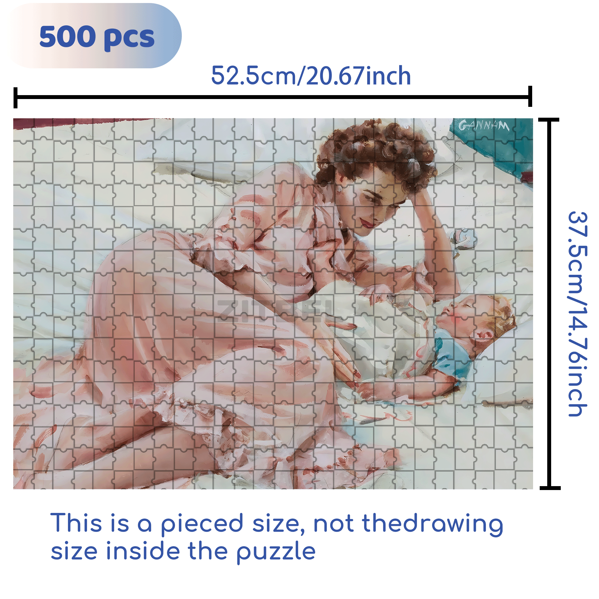 Becoming A Mother 3 500pcs/1000pcs Jigsaw Puzzle, Scratch-Resistant, Interactive Family Game & Brain-Boosting DIY Decor, Perfect for Halloween, Christmas & New Year Gifts, Family Puzzle Game