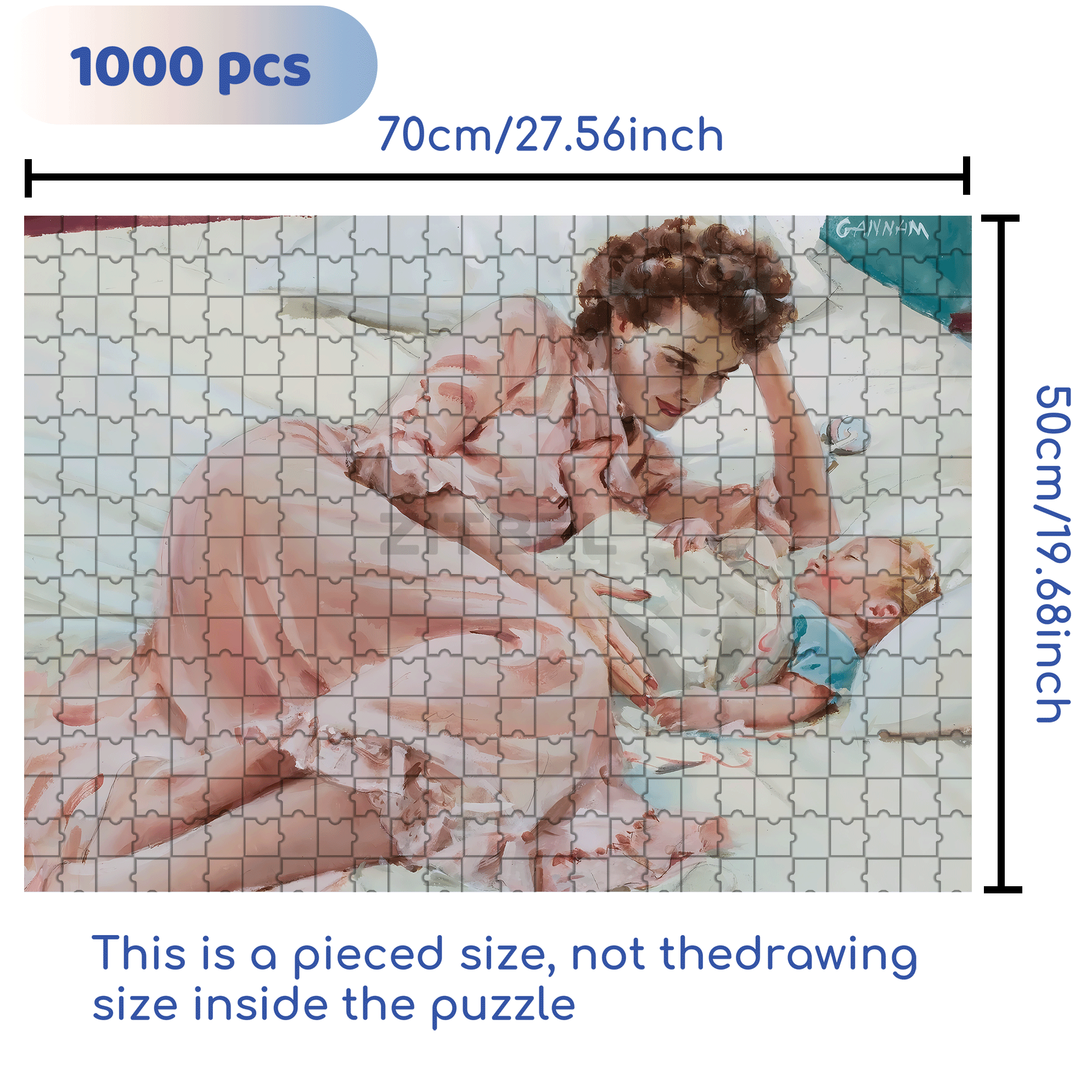 Becoming A Mother 3 500pcs/1000pcs Jigsaw Puzzle, Scratch-Resistant, Interactive Family Game & Brain-Boosting DIY Decor, Perfect for Halloween, Christmas & New Year Gifts, Family Puzzle Game