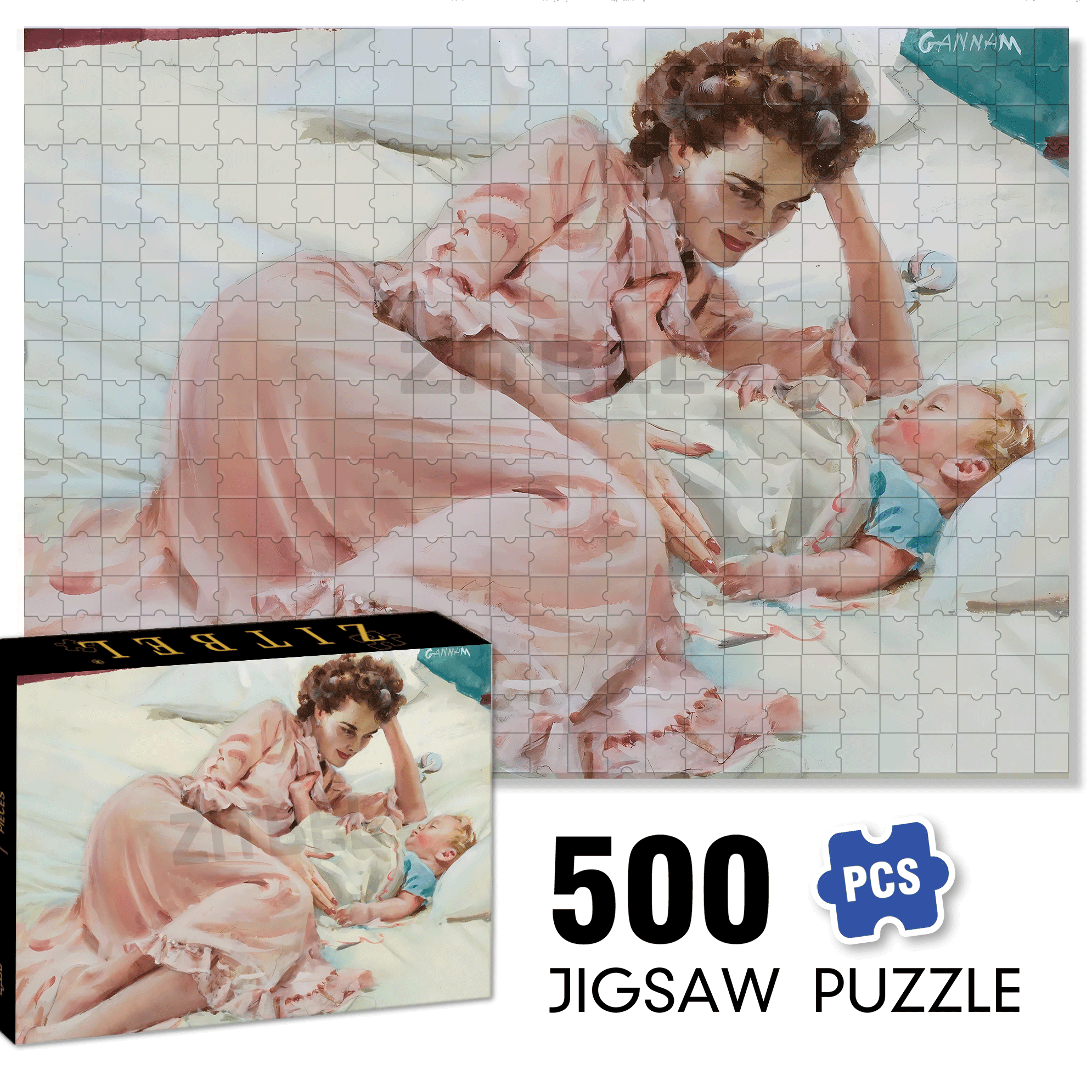 Becoming A Mother 3 500pcs/1000pcs Jigsaw Puzzle, Scratch-Resistant, Interactive Family Game & Brain-Boosting DIY Decor, Perfect for Halloween, Christmas & New Year Gifts, Family Puzzle Game