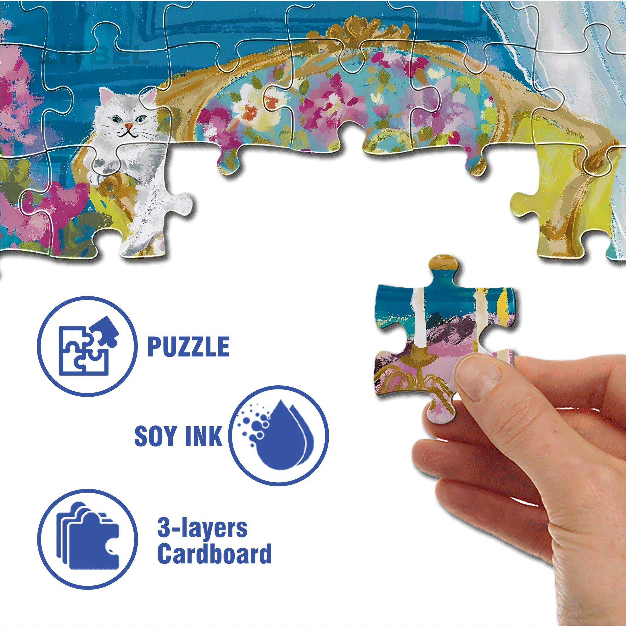 Cat That Loves To Lie On The Sofa 500pcs/1000pcs Jigsaw Puzzle, Scratch-Resistant, Interactive Family Game & Brain-Boosting DIY Decor, Perfect for Halloween, Christmas & New Year Gifts, Family Puzzle Game