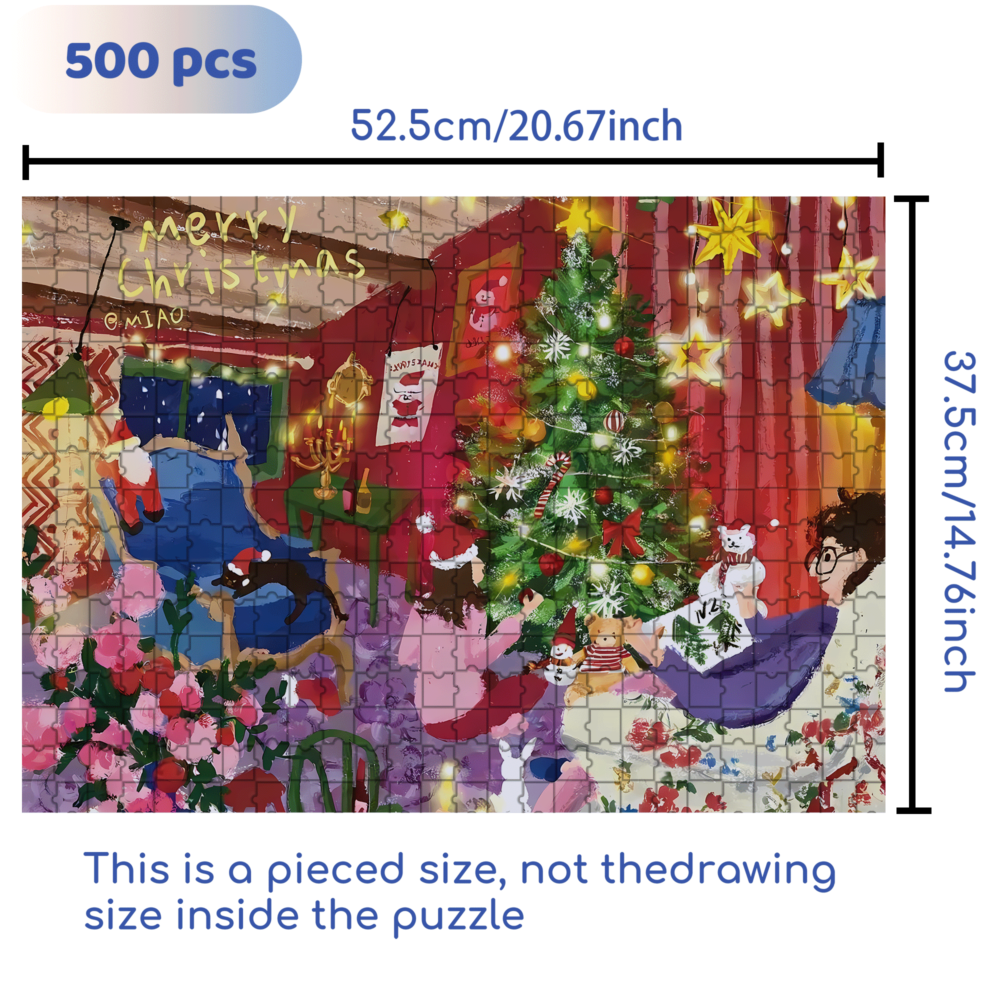 Christmas Attic 2 500pcs/1000pcs Jigsaw Puzzle, Scratch-Resistant, Interactive Family Game & Brain-Boosting DIY Decor, Perfect for Halloween, Christmas & New Year Gifts, Family Puzzle Game