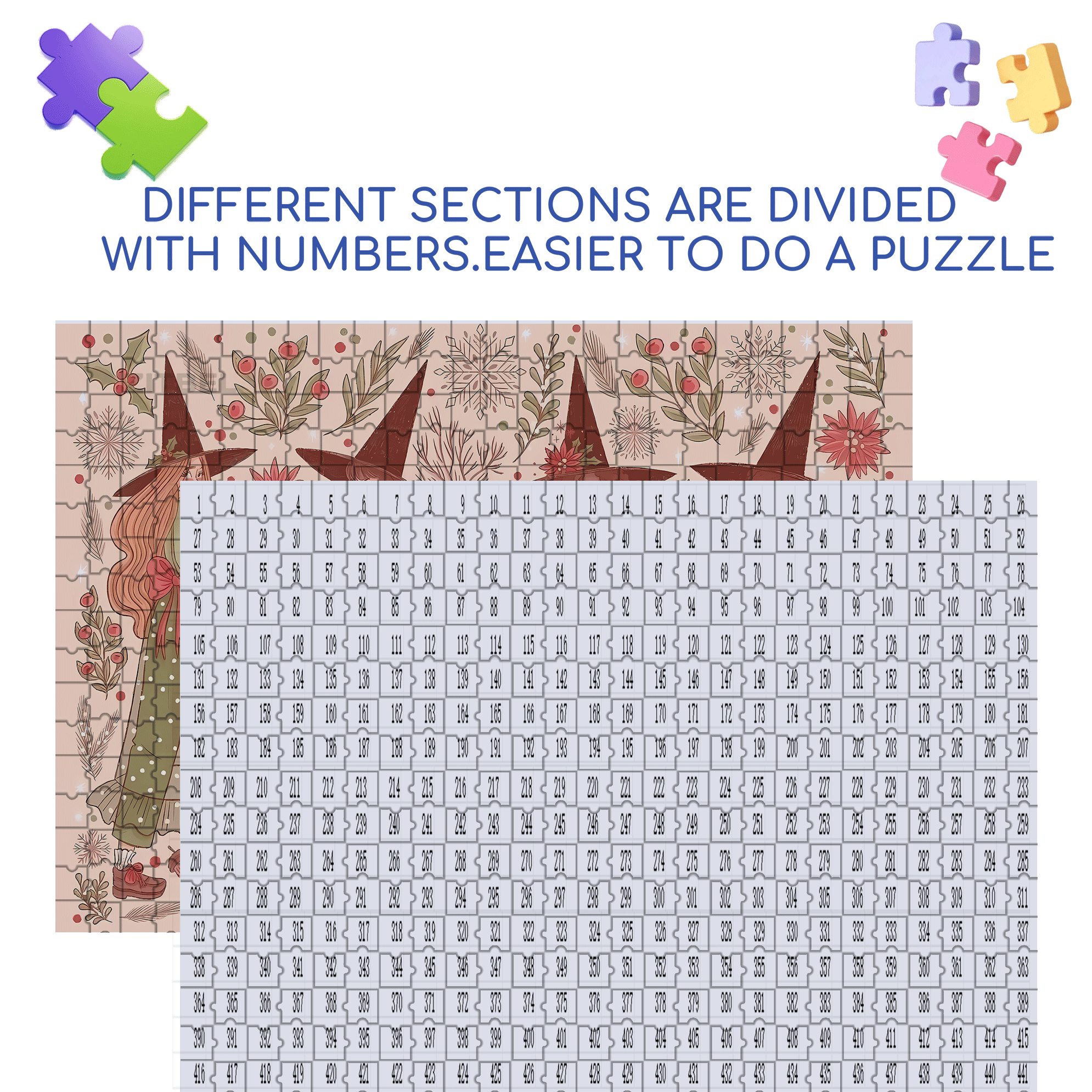 Diary Of An Apprentice Witch's Life 500pcs/1000pcs Jigsaw Puzzle, Scratch-Resistant, Interactive Family Game & Brain-Boosting DIY Decor, Perfect for Halloween, Christmas & New Year Gifts, Family Puzzle Game