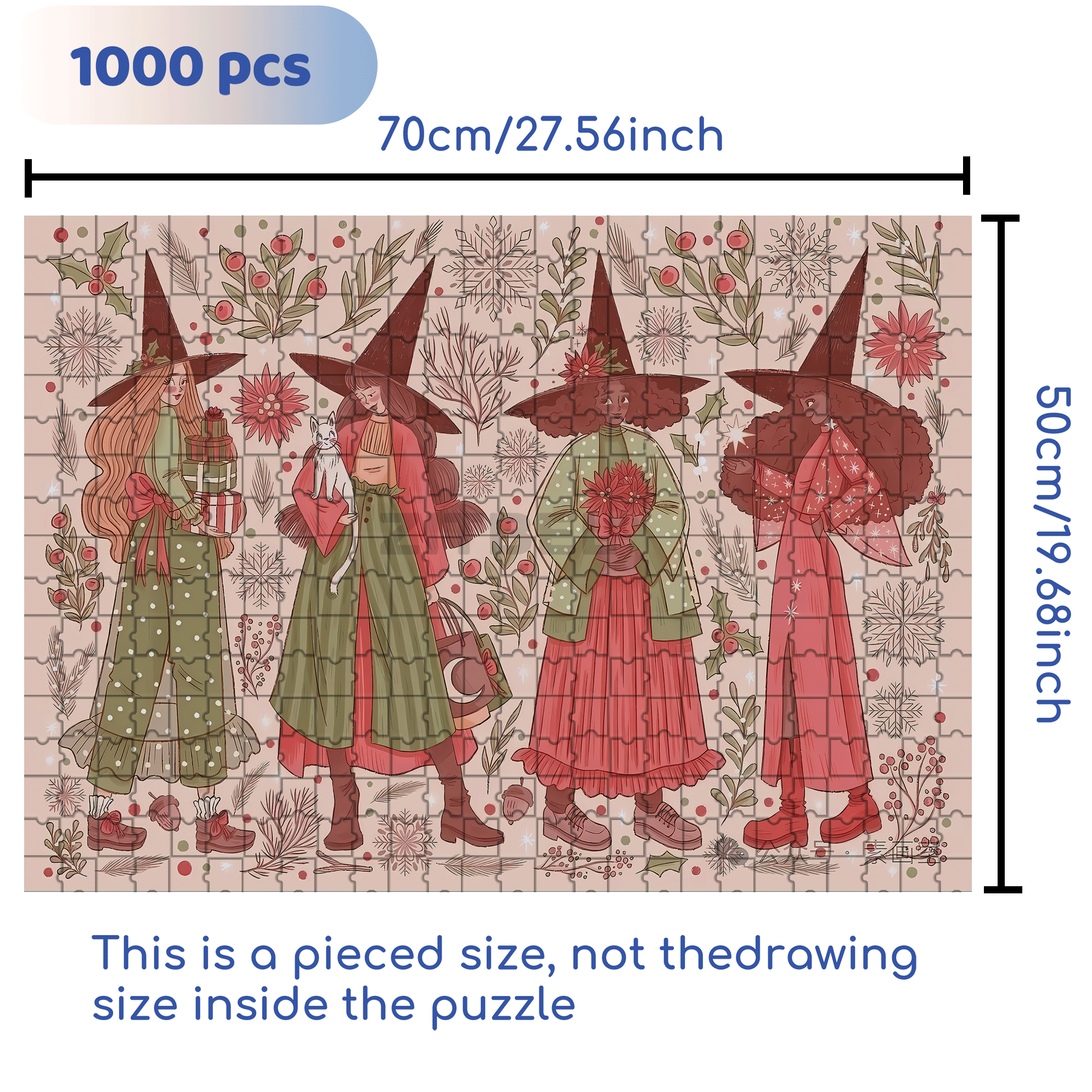 Diary Of An Apprentice Witch's Life 500pcs/1000pcs Jigsaw Puzzle, Scratch-Resistant, Interactive Family Game & Brain-Boosting DIY Decor, Perfect for Halloween, Christmas & New Year Gifts, Family Puzzle Game