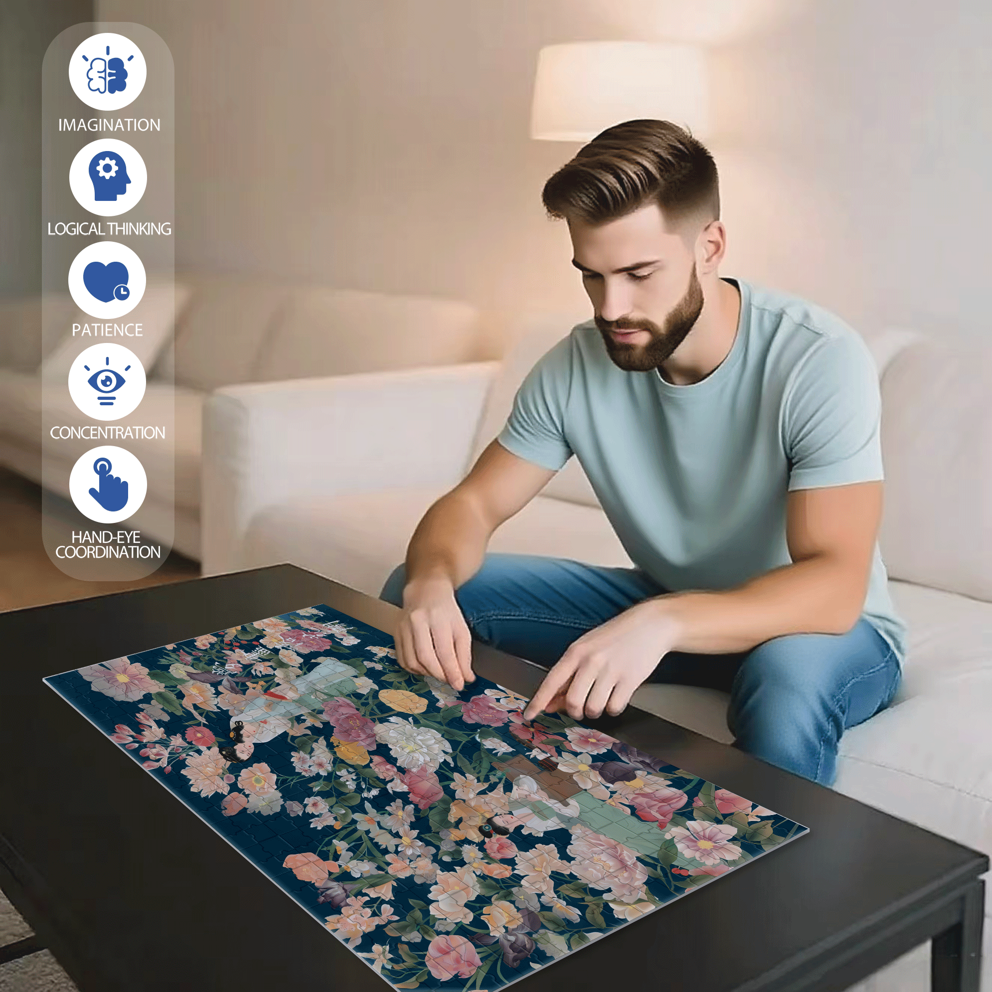 Dream Is Over 500pcs/1000pcs Jigsaw Puzzle, Scratch-Resistant, Interactive Family Game & Brain-Boosting DIY Decor, Perfect for Halloween, Christmas & New Year Gifts, Family Puzzle Game