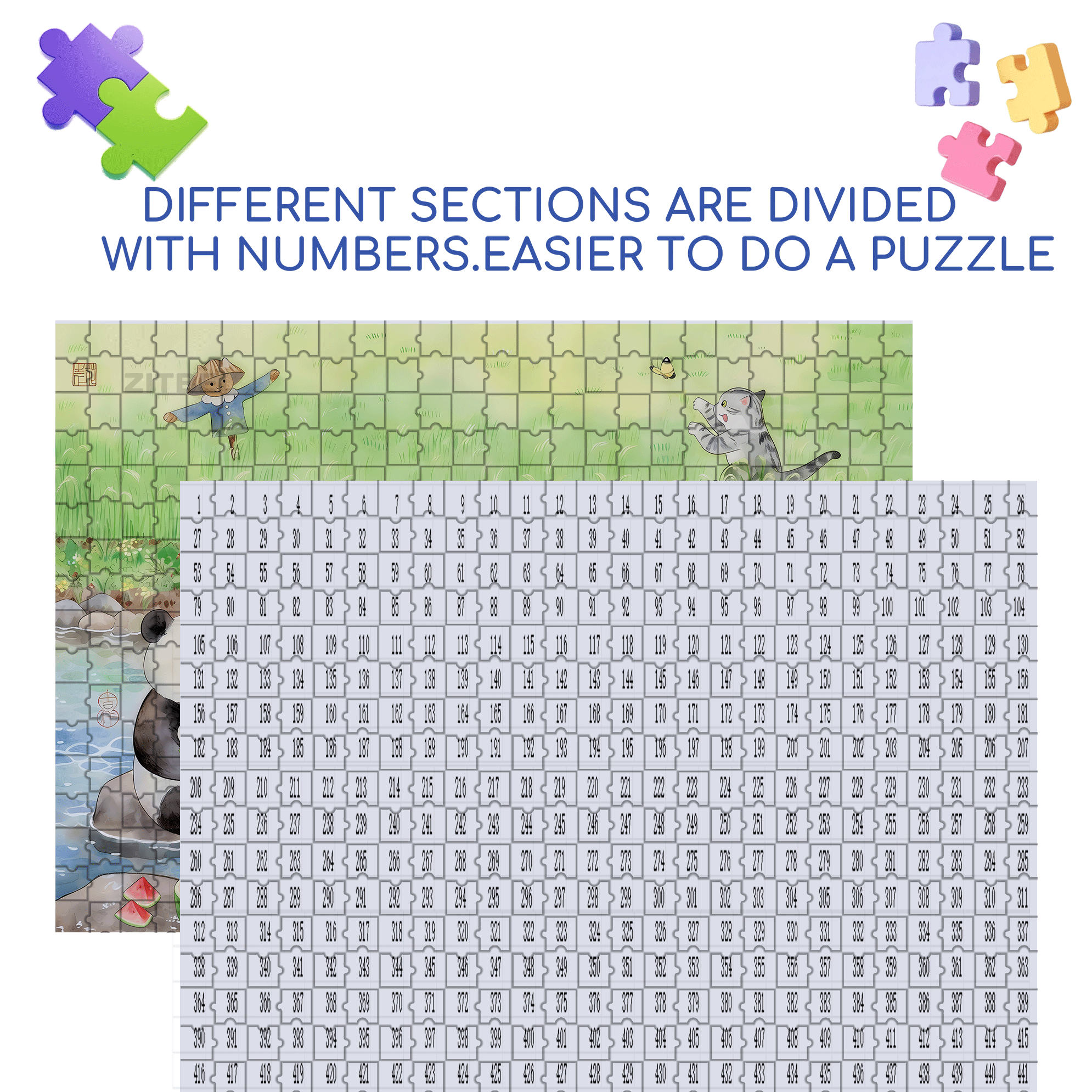 Field Fun 500pcs/1000pcs Jigsaw Puzzle, Scratch-Resistant, Interactive Family Game & Brain-Boosting DIY Decor, Perfect for Halloween, Christmas & New Year Gifts, Family Puzzle Game