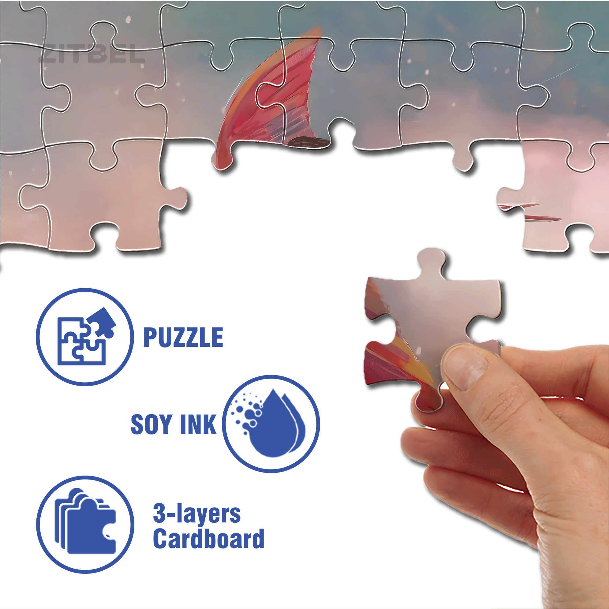 Free Flying 2 500pcs/1000pcs Jigsaw Puzzle, Scratch-Resistant, Interactive Family Game & Brain-Boosting DIY Decor, Perfect for Halloween, Christmas & New Year Gifts, Family Puzzle Game