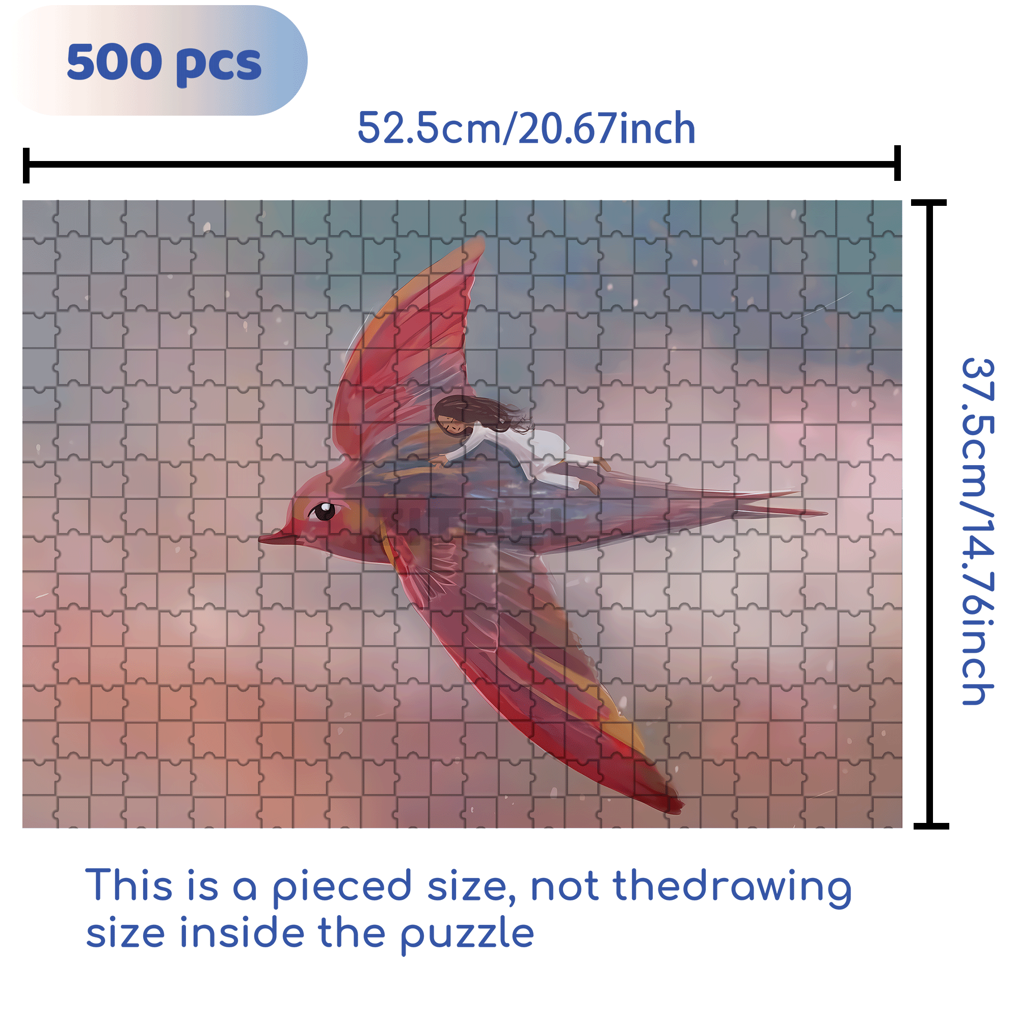 Free Flying 2 500pcs/1000pcs Jigsaw Puzzle, Scratch-Resistant, Interactive Family Game & Brain-Boosting DIY Decor, Perfect for Halloween, Christmas & New Year Gifts, Family Puzzle Game