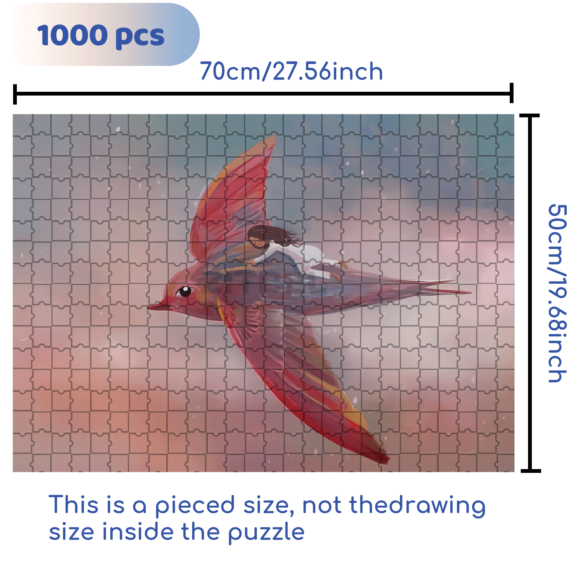 Free Flying 2 500pcs/1000pcs Jigsaw Puzzle, Scratch-Resistant, Interactive Family Game & Brain-Boosting DIY Decor, Perfect for Halloween, Christmas & New Year Gifts, Family Puzzle Game