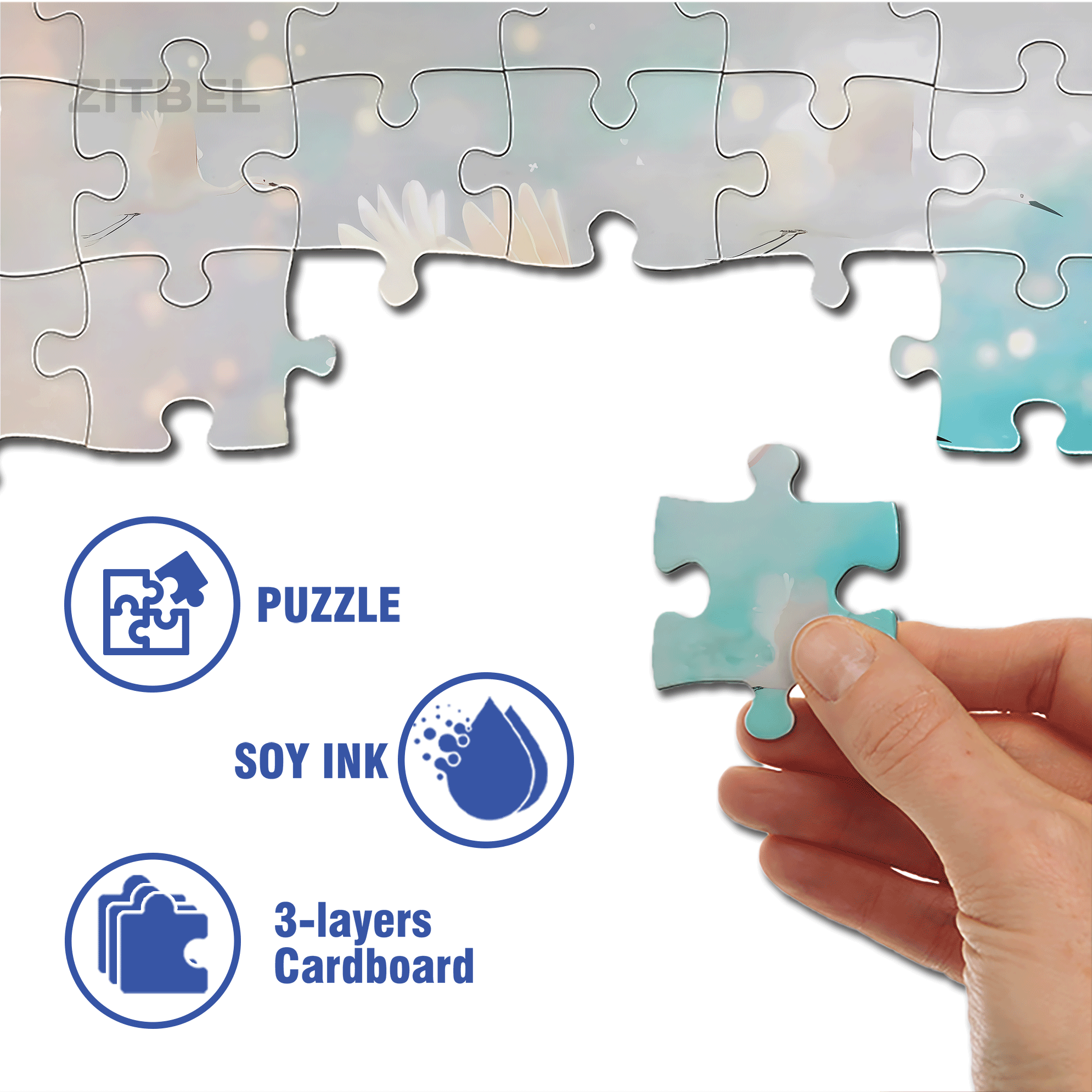 Free Flying 500pcs/1000pcs Jigsaw Puzzle, Scratch-Resistant, Interactive Family Game & Brain-Boosting DIY Decor, Perfect for Halloween, Christmas & New Year Gifts, Family Puzzle Game