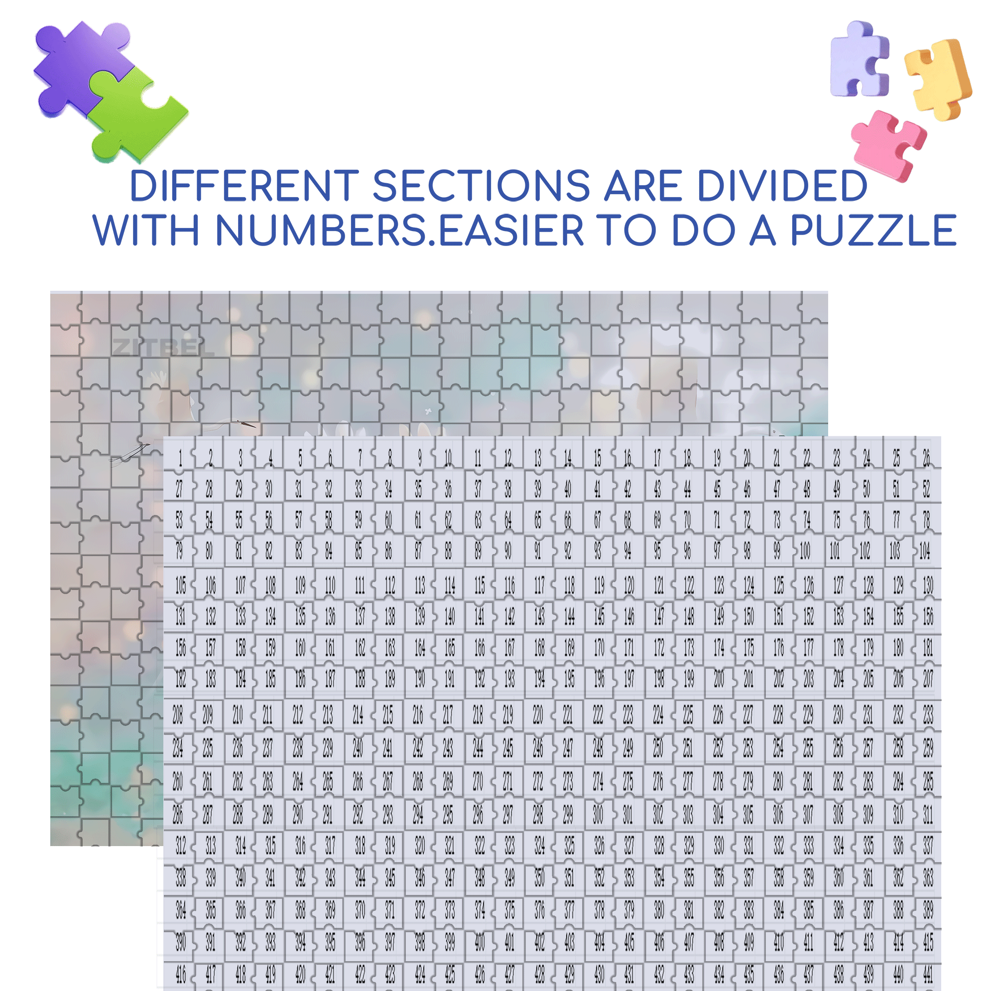 Free Flying 500pcs/1000pcs Jigsaw Puzzle, Scratch-Resistant, Interactive Family Game & Brain-Boosting DIY Decor, Perfect for Halloween, Christmas & New Year Gifts, Family Puzzle Game