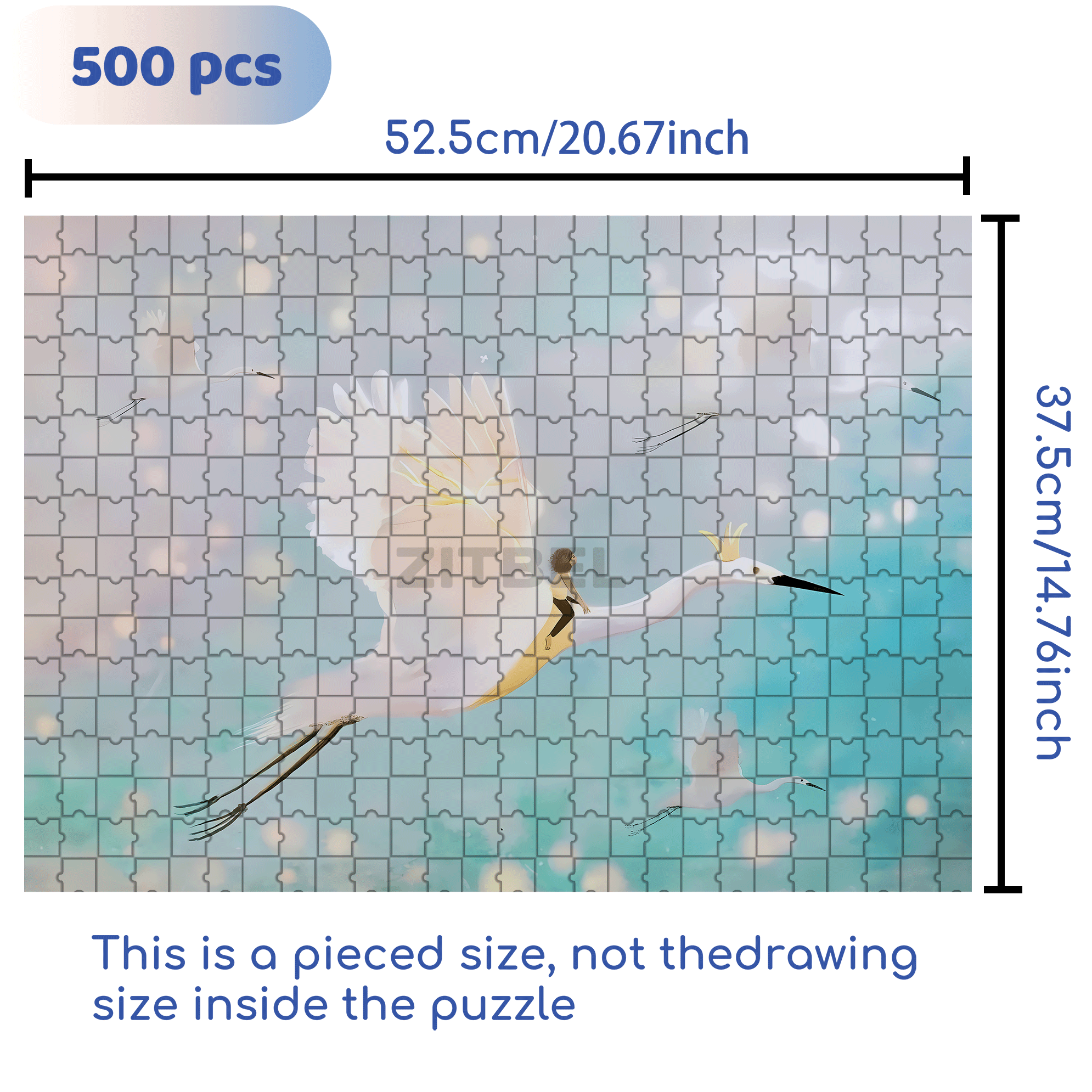 Free Flying 500pcs/1000pcs Jigsaw Puzzle, Scratch-Resistant, Interactive Family Game & Brain-Boosting DIY Decor, Perfect for Halloween, Christmas & New Year Gifts, Family Puzzle Game