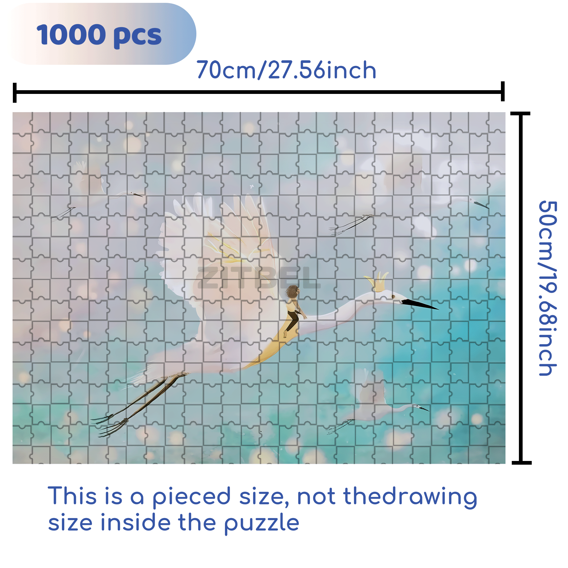 Free Flying 500pcs/1000pcs Jigsaw Puzzle, Scratch-Resistant, Interactive Family Game & Brain-Boosting DIY Decor, Perfect for Halloween, Christmas & New Year Gifts, Family Puzzle Game