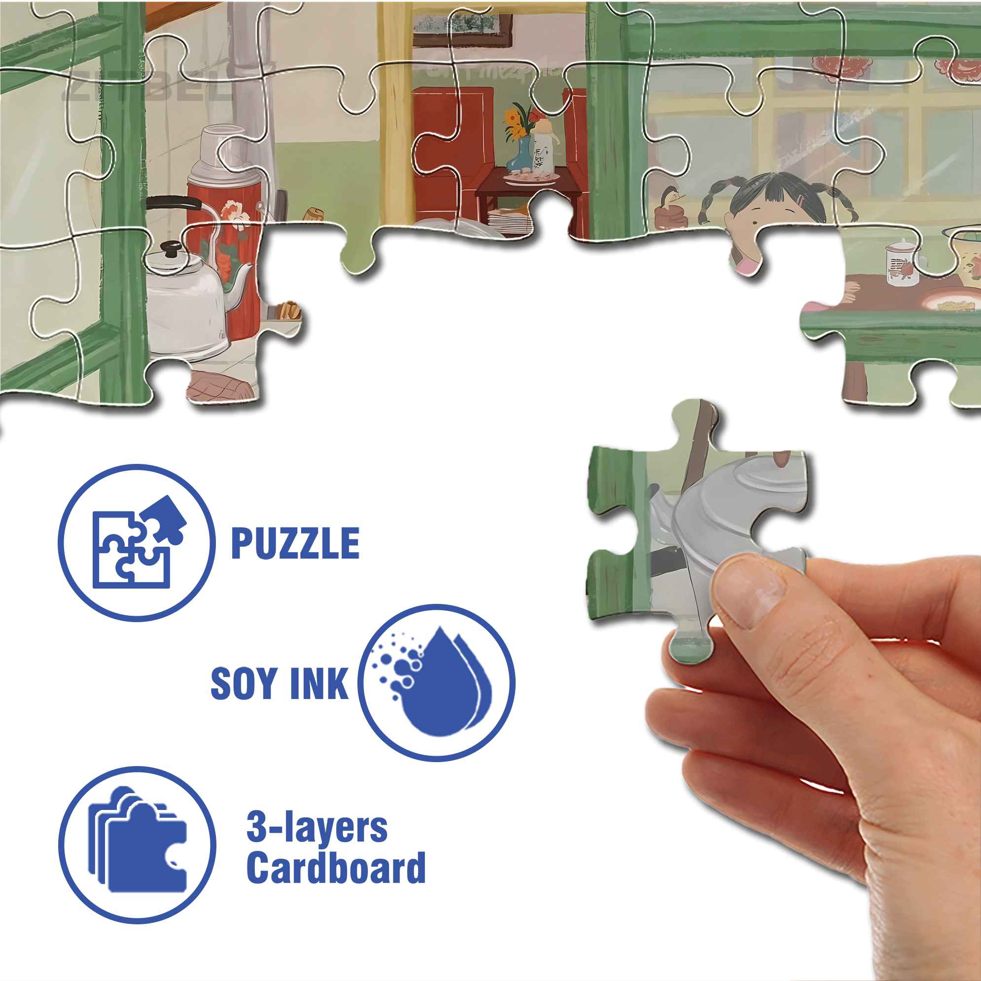 Grandma And The Little Me 2 500pcs/1000pcs Jigsaw Puzzle, Scratch-Resistant, Interactive Family Game & Brain-Boosting DIY Decor, Perfect for Halloween, Christmas & New Year Gifts, Family Puzzle Game