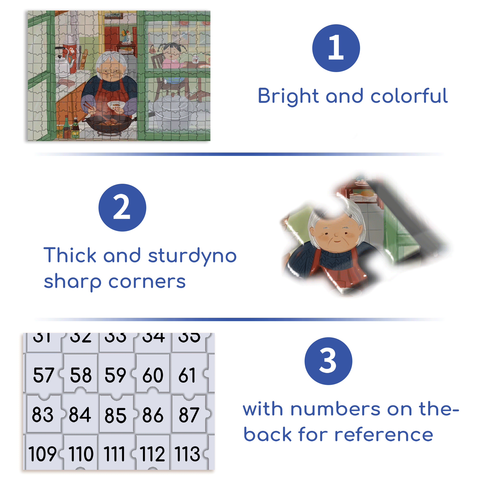 Grandma And The Little Me 2 500pcs/1000pcs Jigsaw Puzzle, Scratch-Resistant, Interactive Family Game & Brain-Boosting DIY Decor, Perfect for Halloween, Christmas & New Year Gifts, Family Puzzle Game