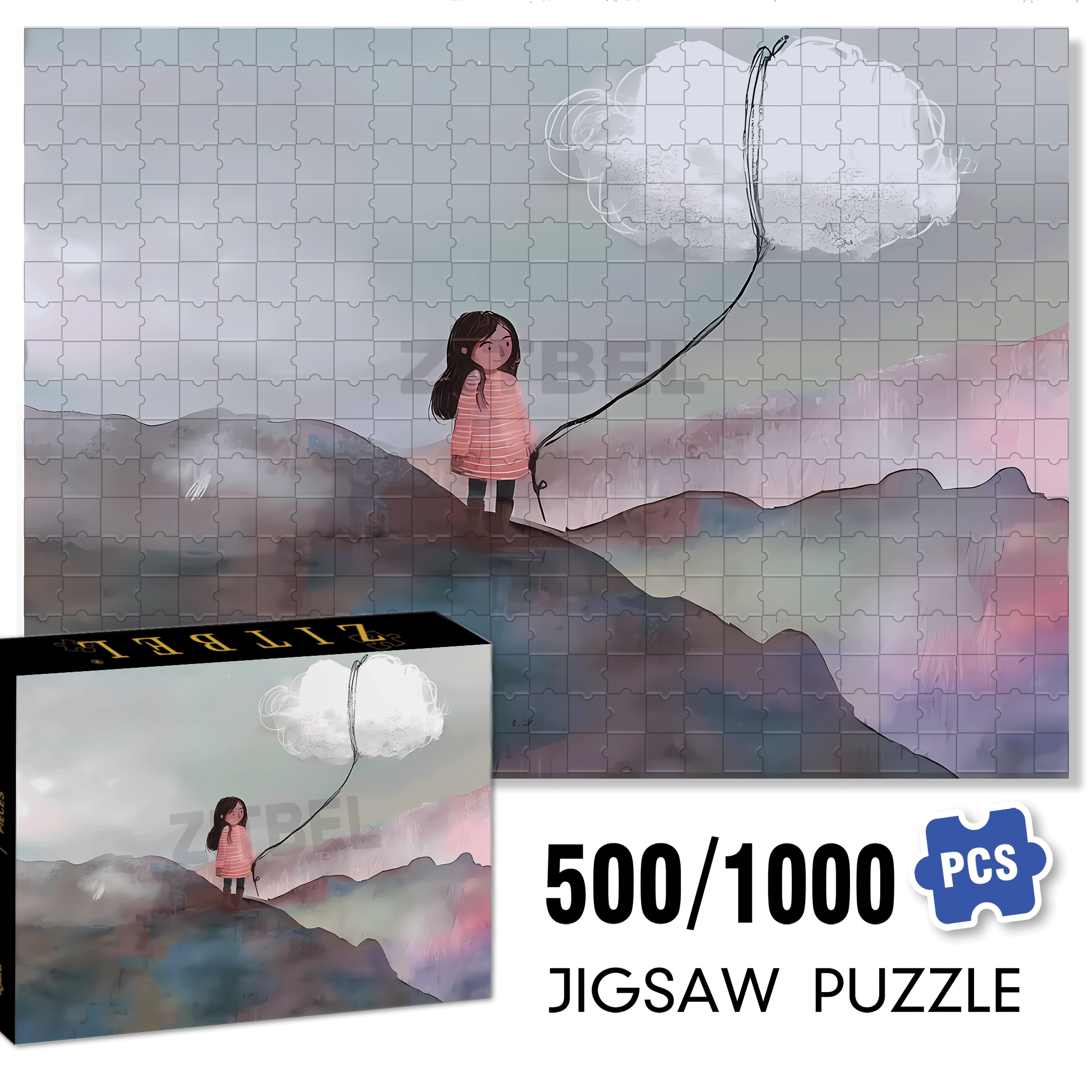Inspiration Fragments 5 500pcs/1000pcs Jigsaw Puzzle, Scratch-Resistant, Interactive Family Game & Brain-Boosting DIY Decor, Perfect for Halloween, Christmas & New Year Gifts, Family Puzzle Game