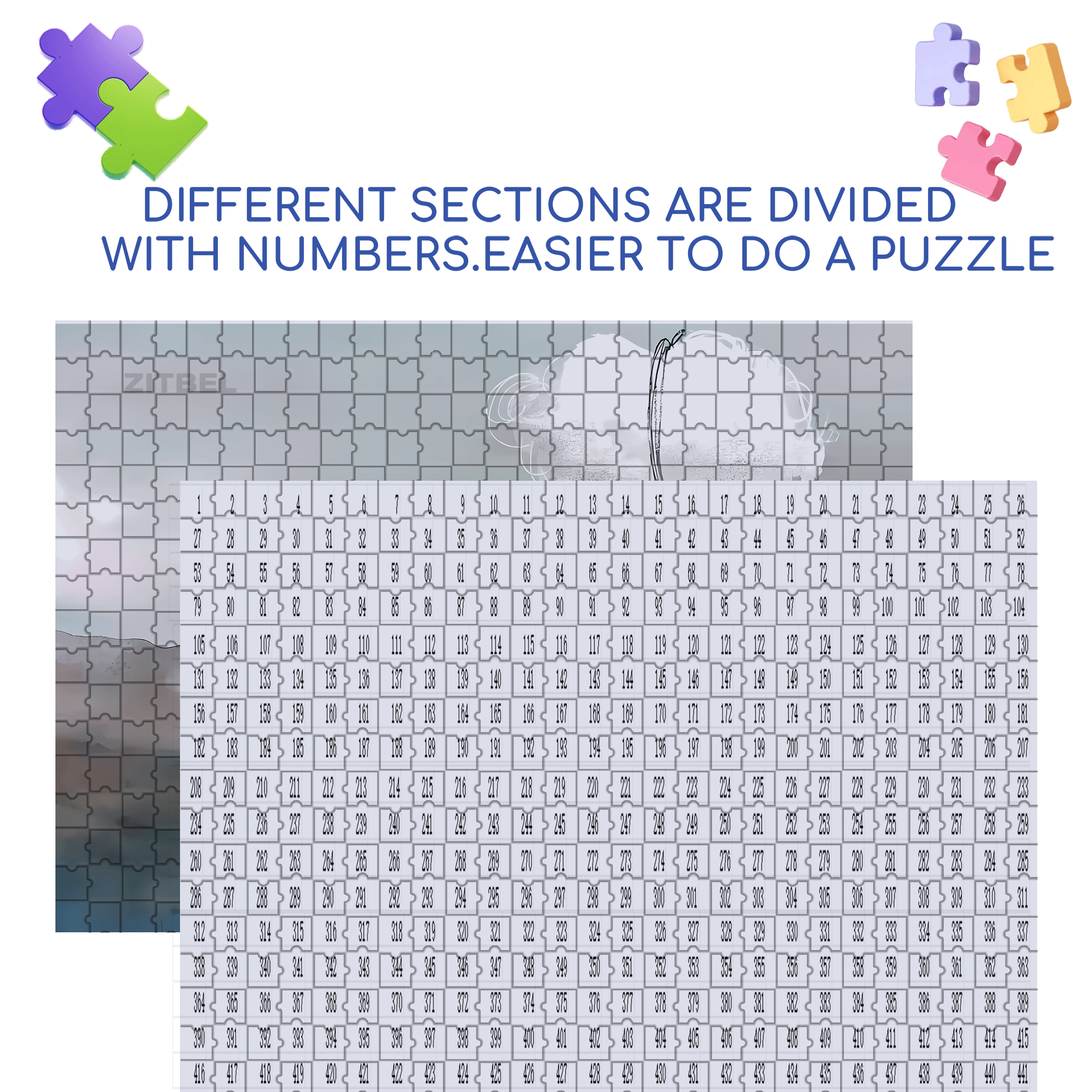 Inspiration Fragments 5 500pcs/1000pcs Jigsaw Puzzle, Scratch-Resistant, Interactive Family Game & Brain-Boosting DIY Decor, Perfect for Halloween, Christmas & New Year Gifts, Family Puzzle Game