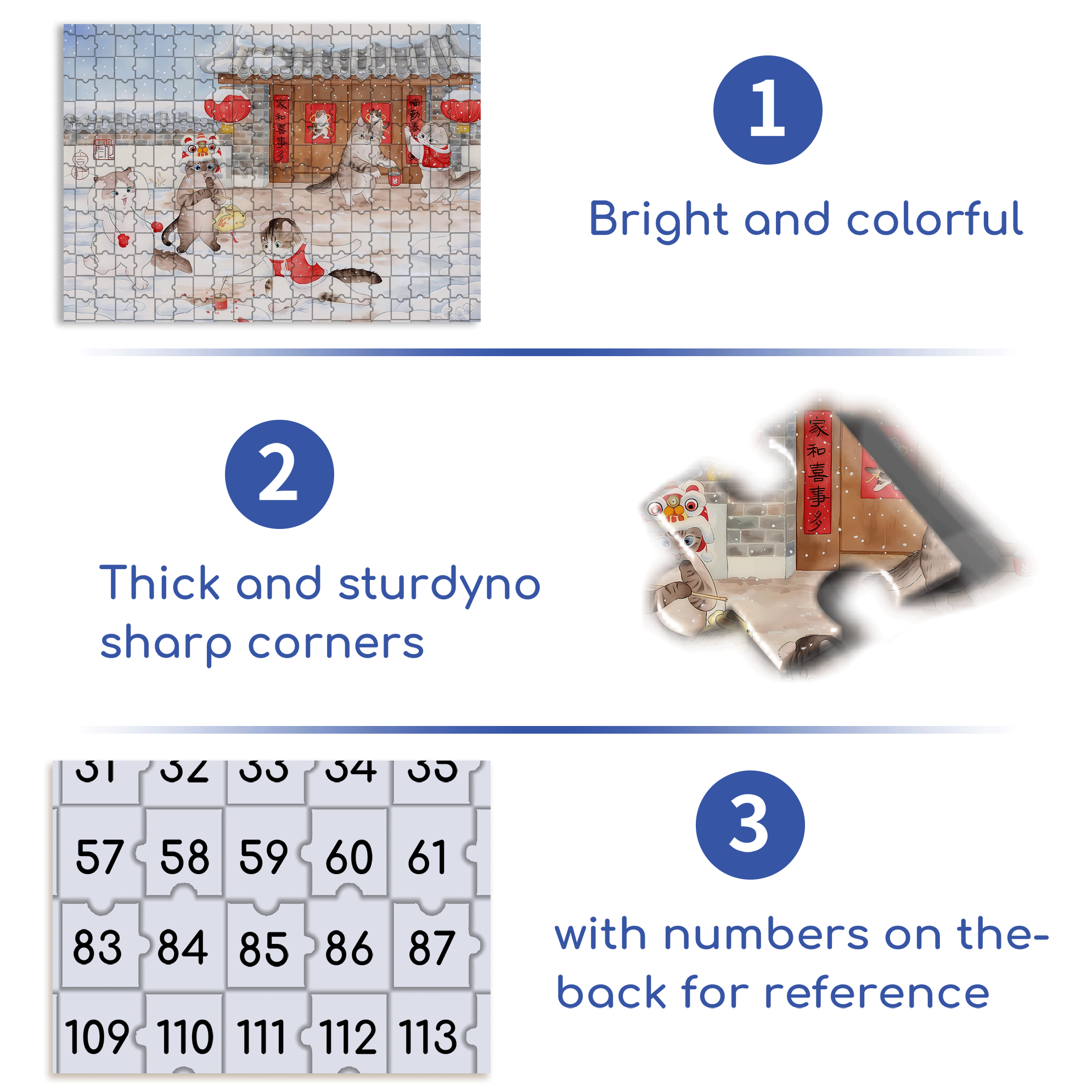 Light Firecrackers 500pcs/1000pcs Jigsaw Puzzle, Scratch-Resistant, Interactive Family Game & Brain-Boosting DIY Decor, Perfect for Halloween, Christmas & New Year Gifts, Family Puzzle Game