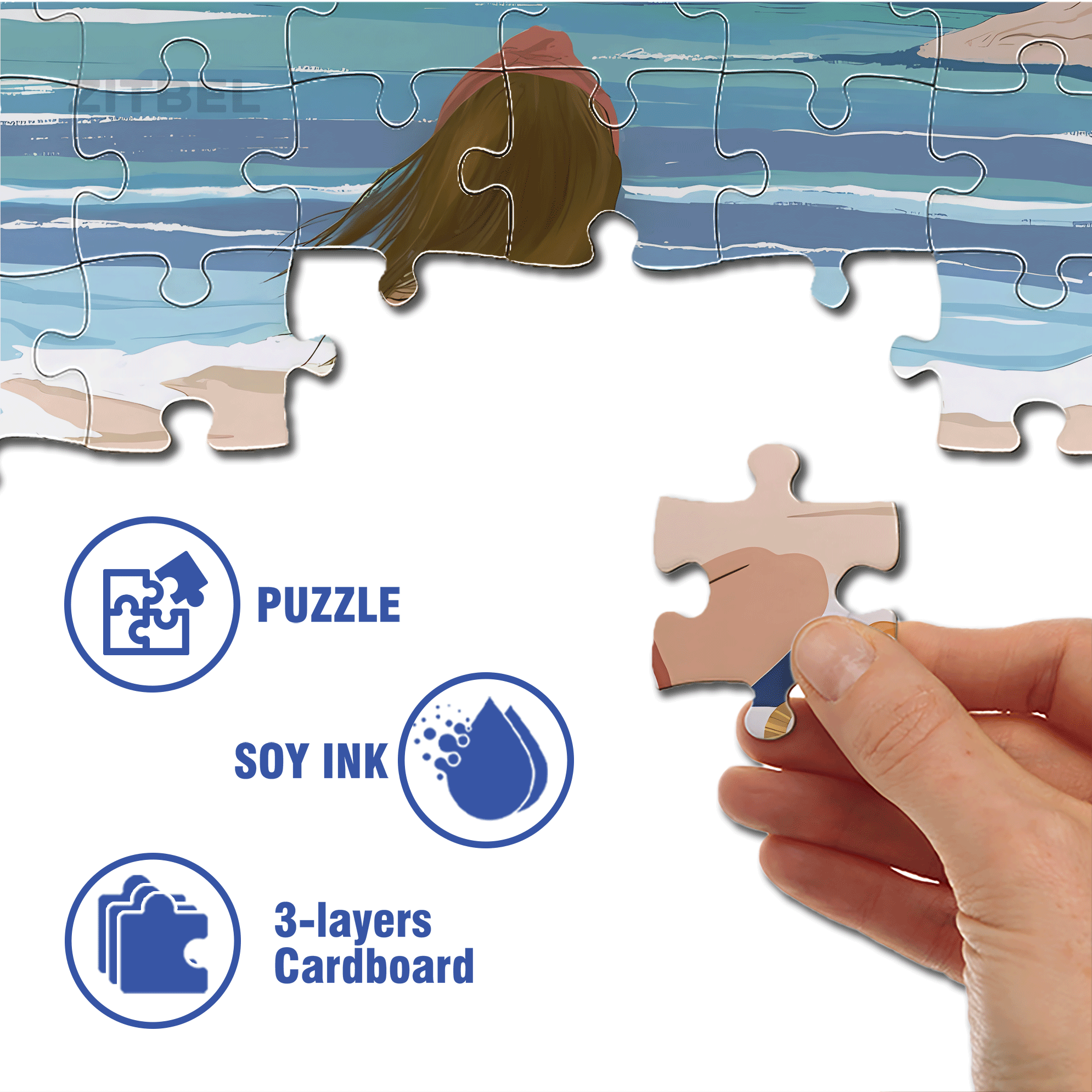 Listen To The Sound Of Summer 500pcs/1000pcs Jigsaw Puzzle, Scratch-Resistant, Interactive Family Game & Brain-Boosting DIY Decor, Perfect for Halloween, Christmas & New Year Gifts, Family Puzzle Game