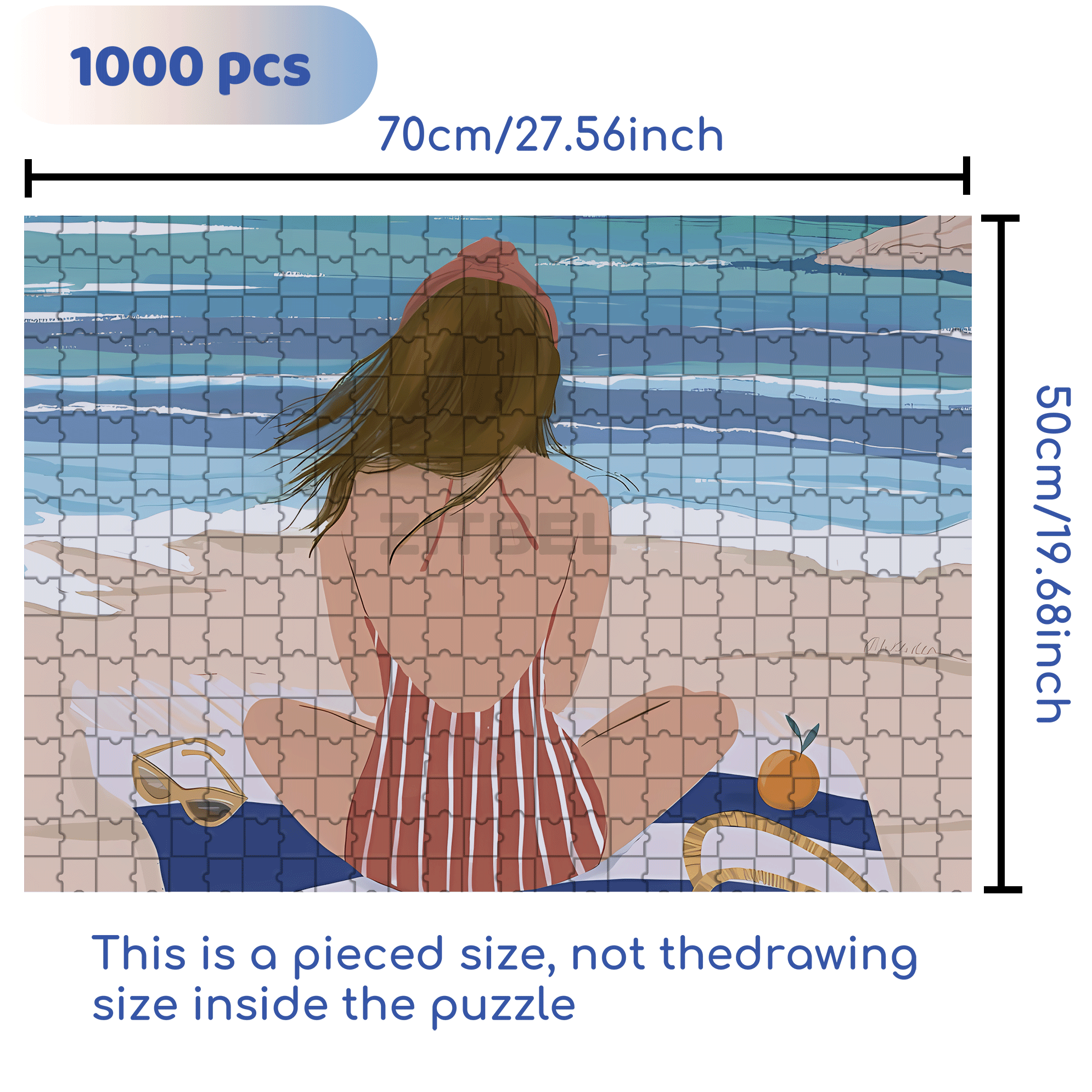 Listen To The Sound Of Summer 500pcs/1000pcs Jigsaw Puzzle, Scratch-Resistant, Interactive Family Game & Brain-Boosting DIY Decor, Perfect for Halloween, Christmas & New Year Gifts, Family Puzzle Game
