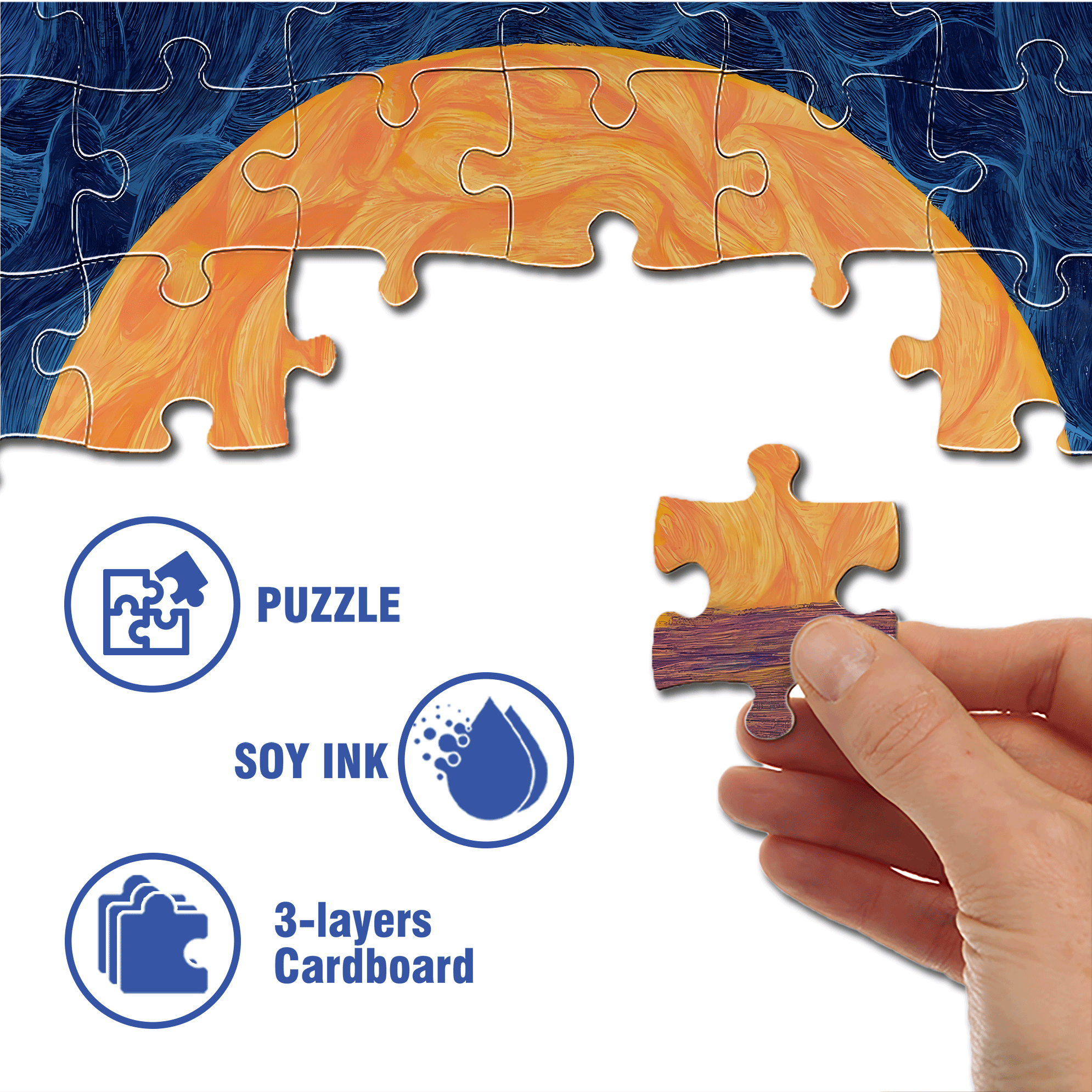 Lonely Mood 500pcs/1000pcs Jigsaw Puzzle, Scratch-Resistant, Interactive Family Game & Brain-Boosting DIY Decor, Perfect for Halloween, Christmas & New Year Gifts, Family Puzzle Game