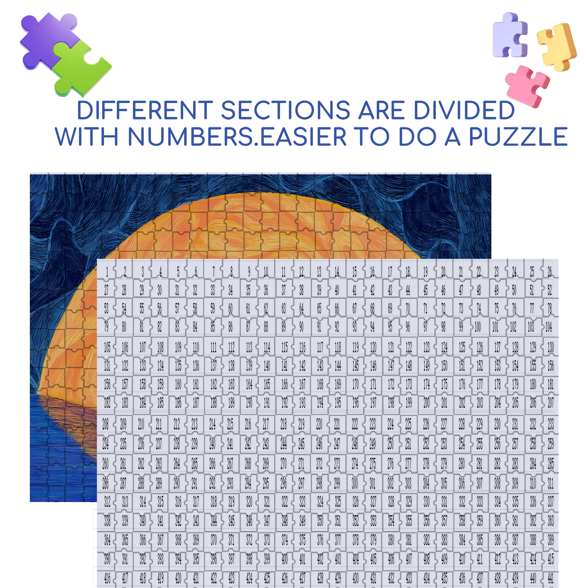 Lonely Mood 500pcs/1000pcs Jigsaw Puzzle, Scratch-Resistant, Interactive Family Game & Brain-Boosting DIY Decor, Perfect for Halloween, Christmas & New Year Gifts, Family Puzzle Game
