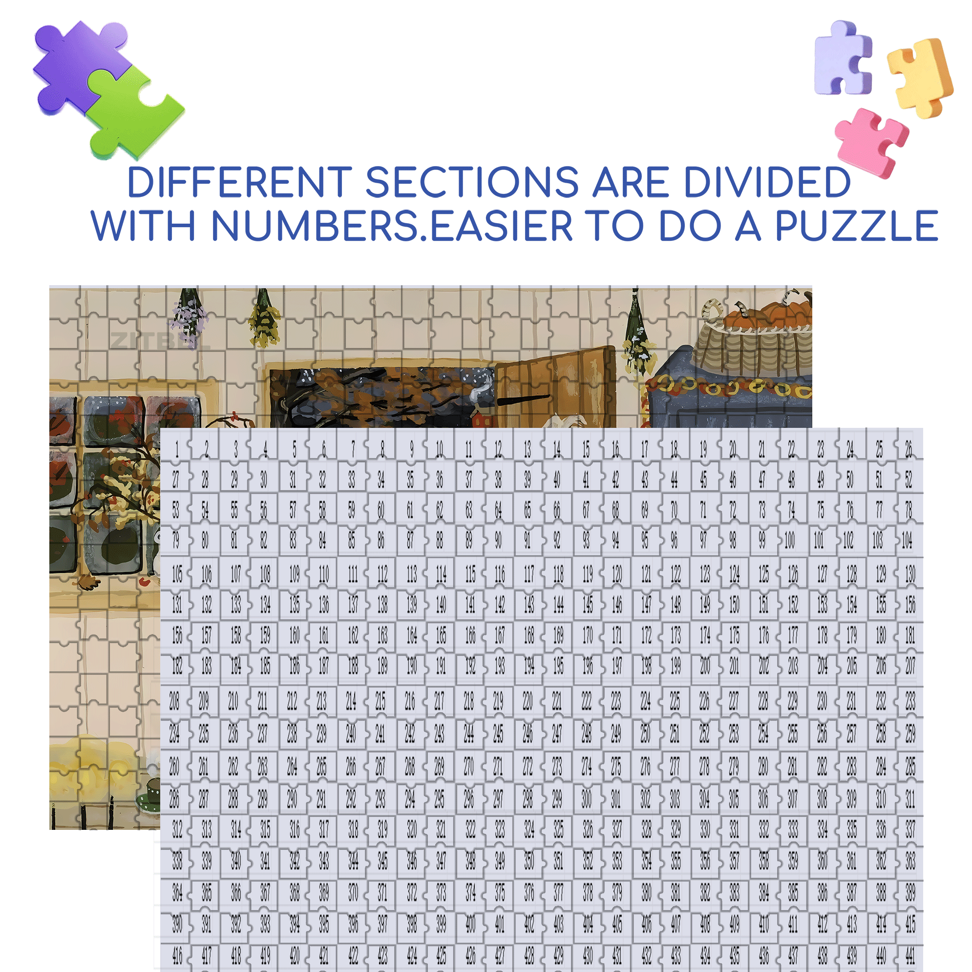 On The Way Home 500pcs/1000pcs Jigsaw Puzzle, Scratch-Resistant, Interactive Family Game & Brain-Boosting DIY Decor, Perfect for Halloween, Christmas & New Year Gifts, Family Puzzle Game