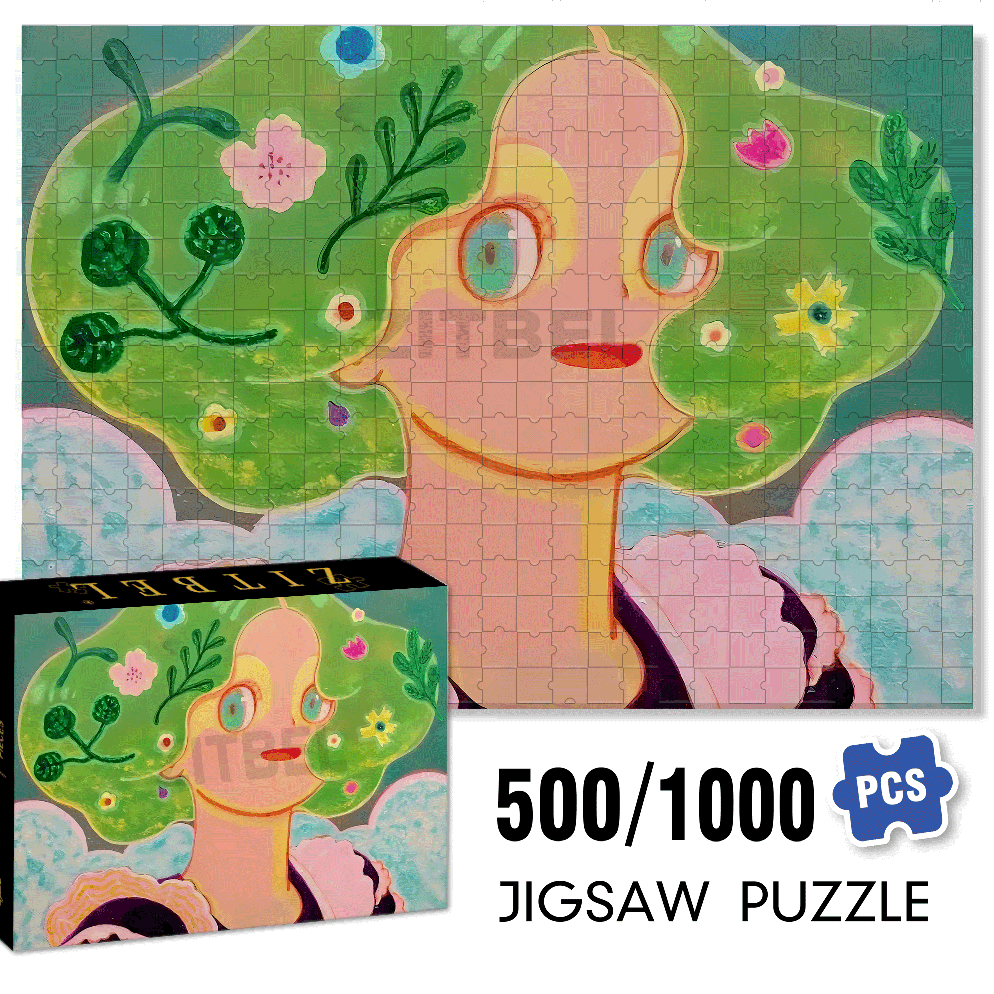 Romance and Freedom 9 500pcs/1000pcs Jigsaw Puzzle, Scratch-Resistant, Interactive Family Game & Brain-Boosting DIY Decor, Perfect for Halloween, Christmas & New Year Gifts, Family Puzzle Game