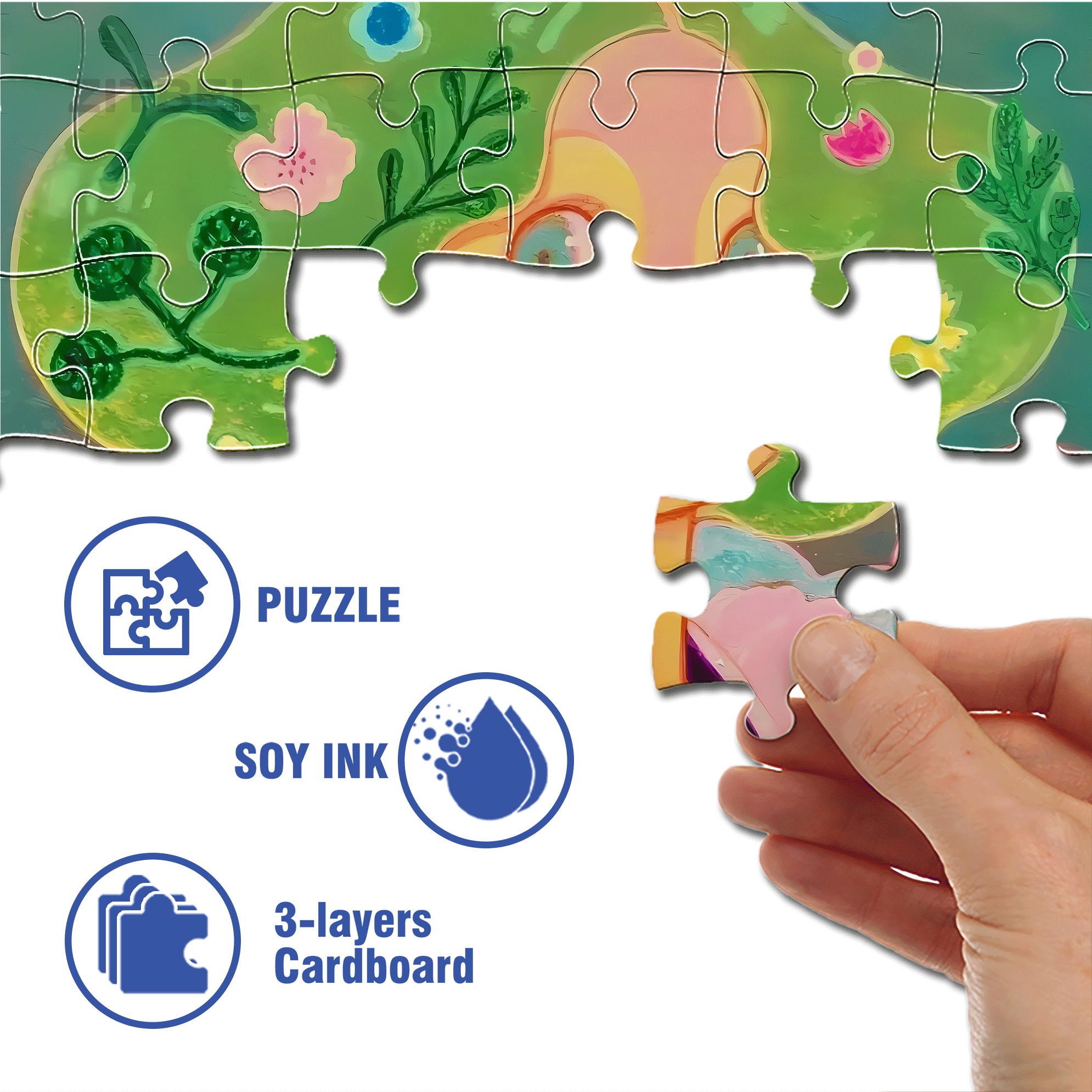 Romance and Freedom 9 500pcs/1000pcs Jigsaw Puzzle, Scratch-Resistant, Interactive Family Game & Brain-Boosting DIY Decor, Perfect for Halloween, Christmas & New Year Gifts, Family Puzzle Game