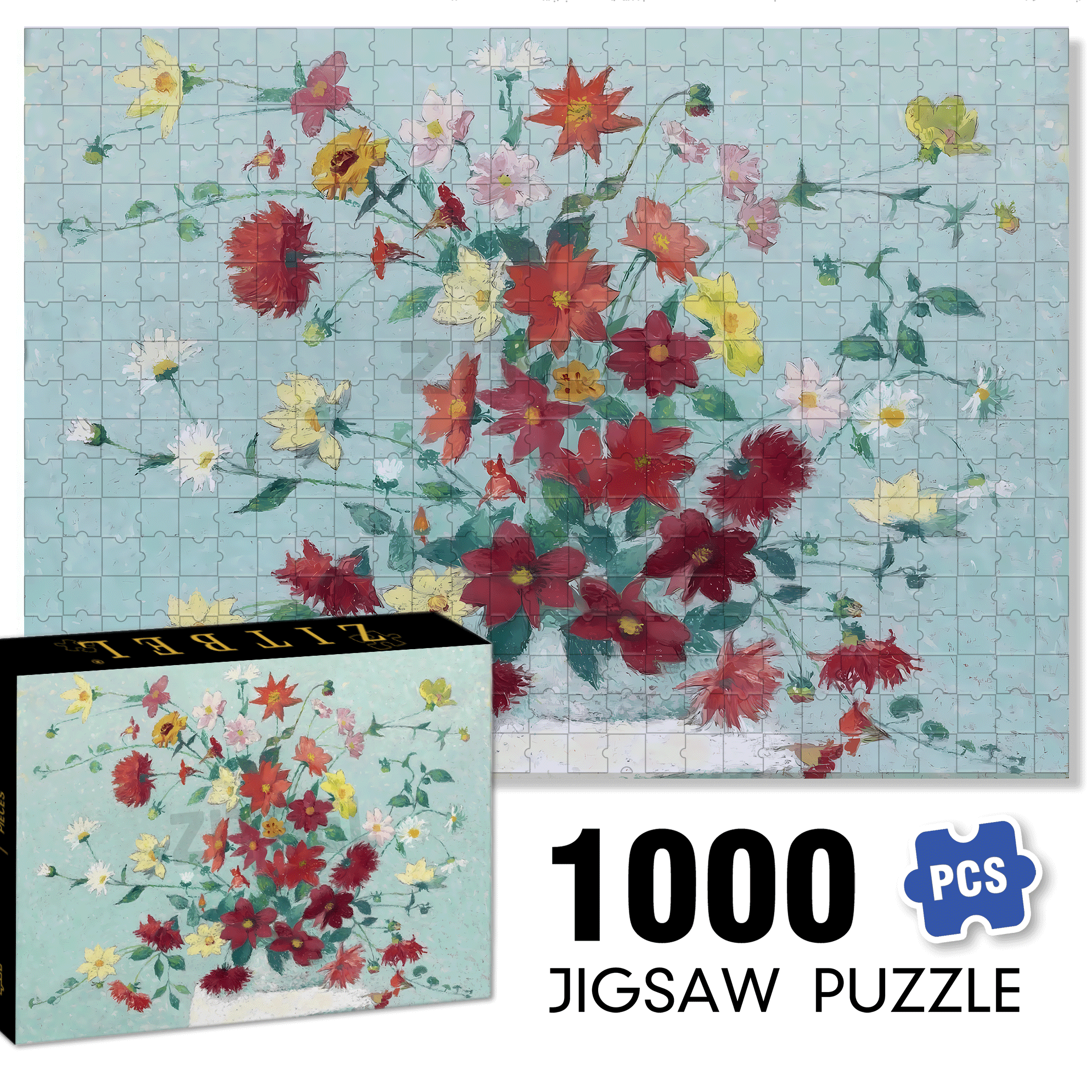 The Beauty Of Nature 7 500pcs/1000pcs Jigsaw Puzzle, Scratch-Resistant, Interactive Family Game & Brain-Boosting DIY Decor, Perfect for Halloween, Christmas & New Year Gifts, Family Puzzle Game