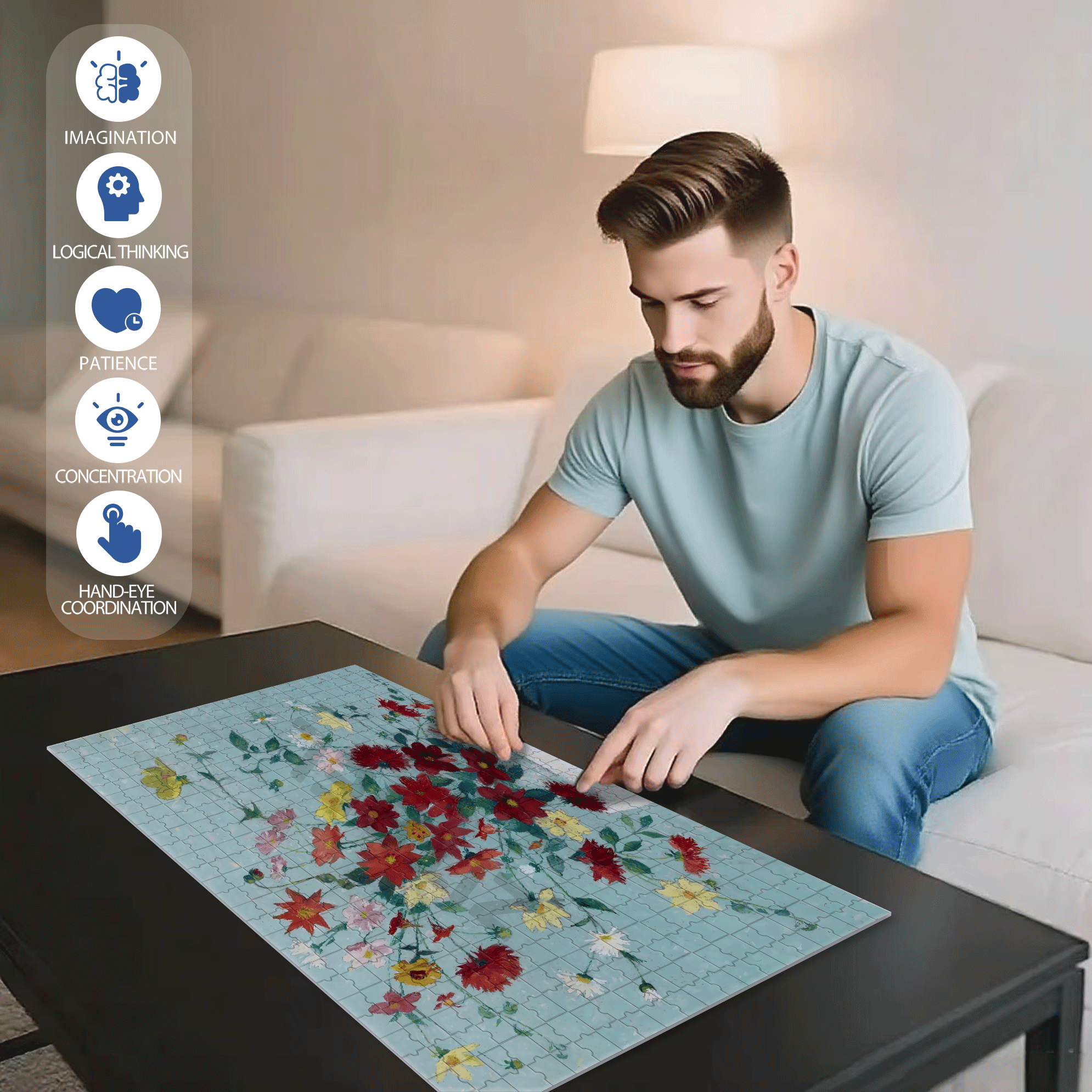 The Beauty Of Nature 7 500pcs/1000pcs Jigsaw Puzzle, Scratch-Resistant, Interactive Family Game & Brain-Boosting DIY Decor, Perfect for Halloween, Christmas & New Year Gifts, Family Puzzle Game