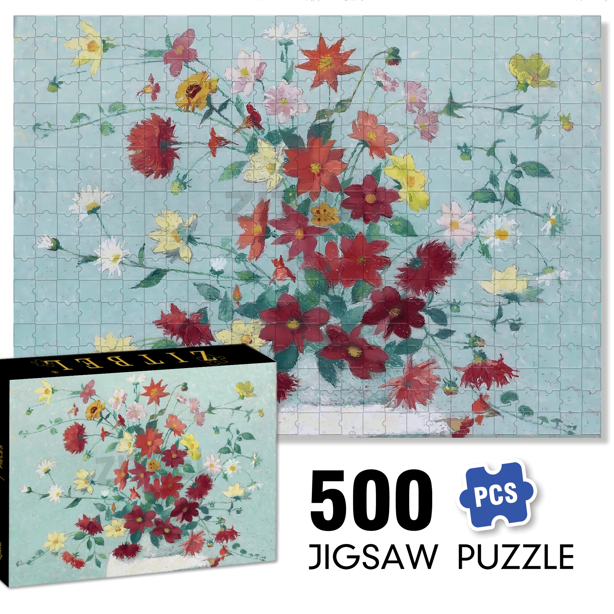 The Beauty Of Nature 7 500pcs/1000pcs Jigsaw Puzzle, Scratch-Resistant, Interactive Family Game & Brain-Boosting DIY Decor, Perfect for Halloween, Christmas & New Year Gifts, Family Puzzle Game