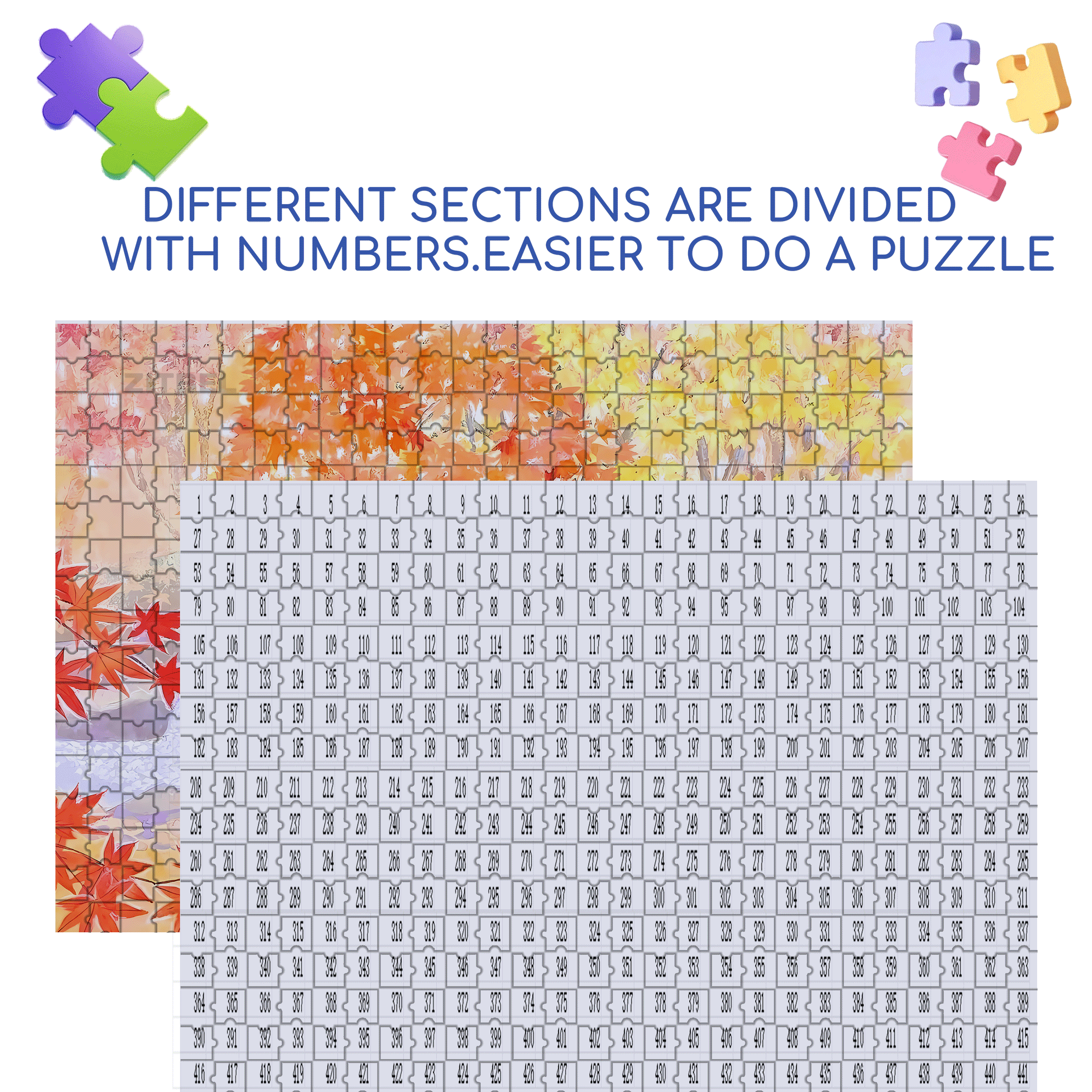 The Beauty Of Nature 9 500pcs/1000pcs Jigsaw Puzzle, Scratch-Resistant, Interactive Family Game & Brain-Boosting DIY Decor, Perfect for Halloween, Christmas & New Year Gifts, Family Puzzle Game