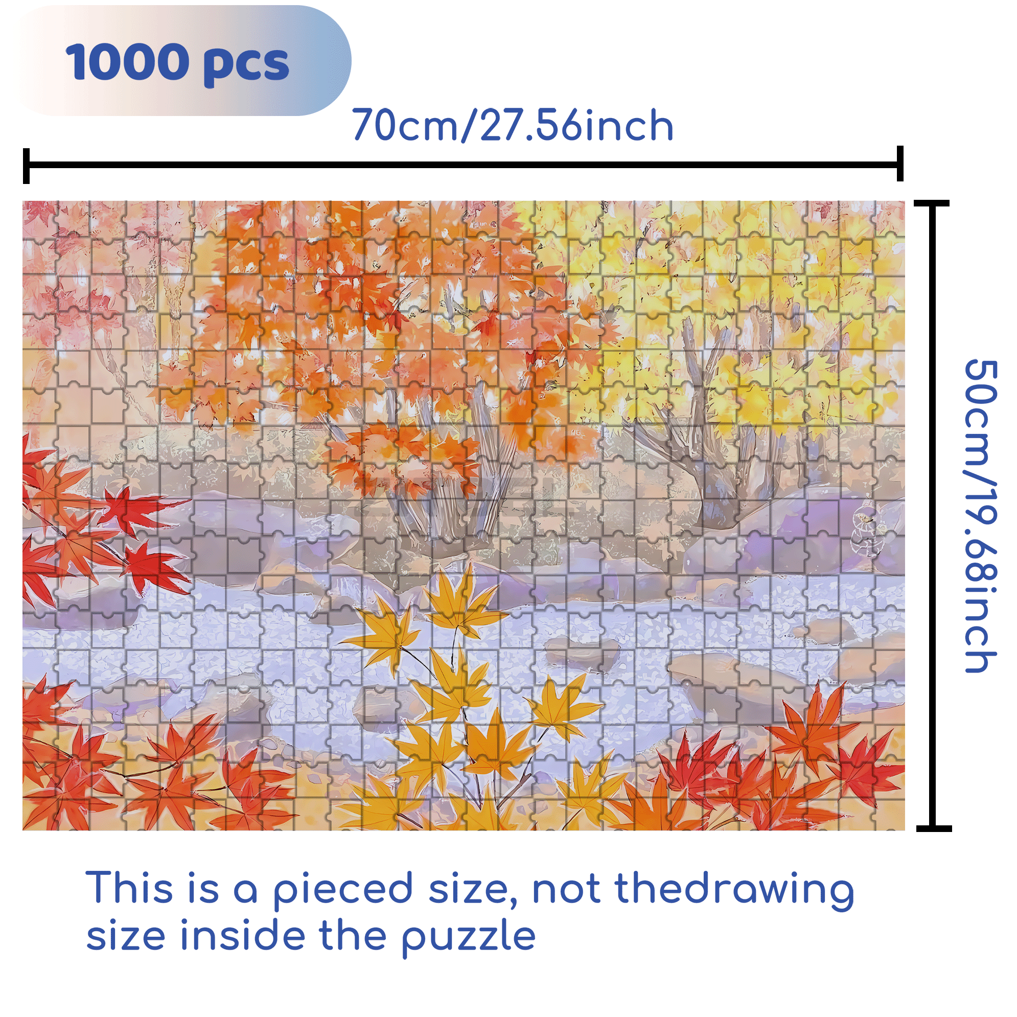 The Beauty Of Nature 9 500pcs/1000pcs Jigsaw Puzzle, Scratch-Resistant, Interactive Family Game & Brain-Boosting DIY Decor, Perfect for Halloween, Christmas & New Year Gifts, Family Puzzle Game
