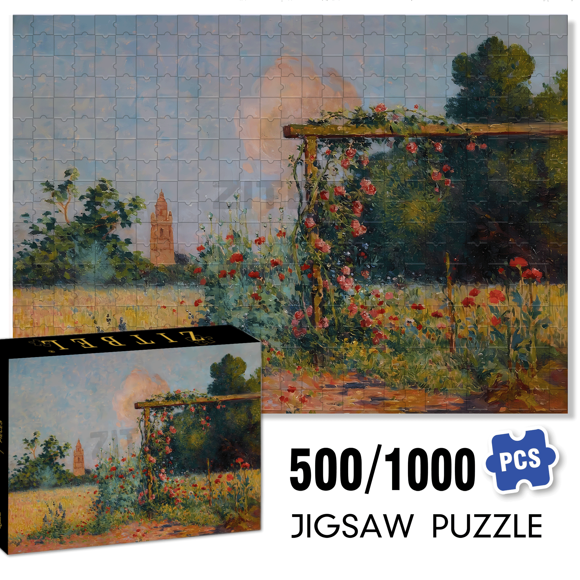 The Boundless World 2 500pcs/1000pcs Jigsaw Puzzle, Scratch-Resistant, Interactive Family Game & Brain-Boosting DIY Decor, Perfect for Halloween, Christmas & New Year Gifts, Family Puzzle Game