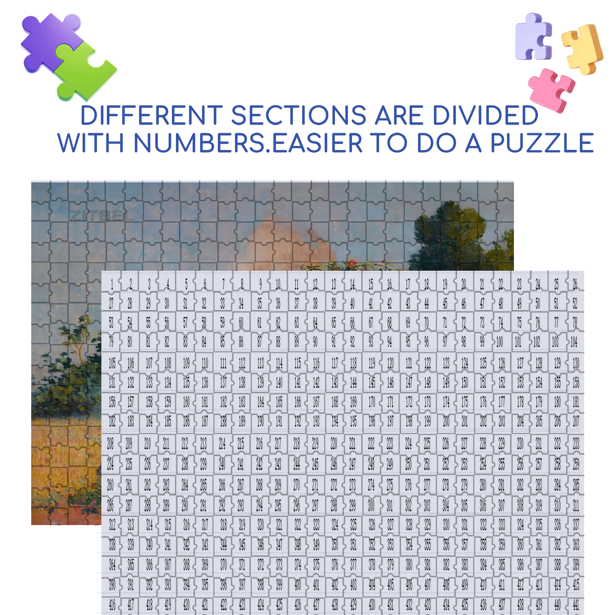 The Boundless World 2 500pcs/1000pcs Jigsaw Puzzle, Scratch-Resistant, Interactive Family Game & Brain-Boosting DIY Decor, Perfect for Halloween, Christmas & New Year Gifts, Family Puzzle Game
