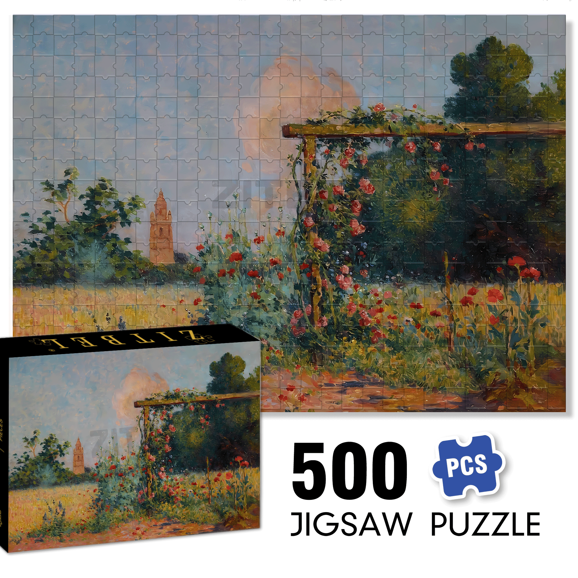 The Boundless World 2 500pcs/1000pcs Jigsaw Puzzle, Scratch-Resistant, Interactive Family Game & Brain-Boosting DIY Decor, Perfect for Halloween, Christmas & New Year Gifts, Family Puzzle Game