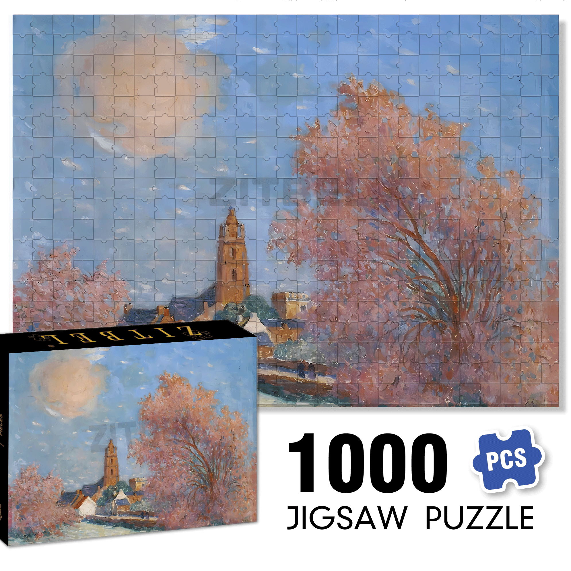 The Boundless World 3 500pcs/1000pcs Jigsaw Puzzle, Scratch-Resistant, Interactive Family Game & Brain-Boosting DIY Decor, Perfect for Halloween, Christmas & New Year Gifts, Family Puzzle Game