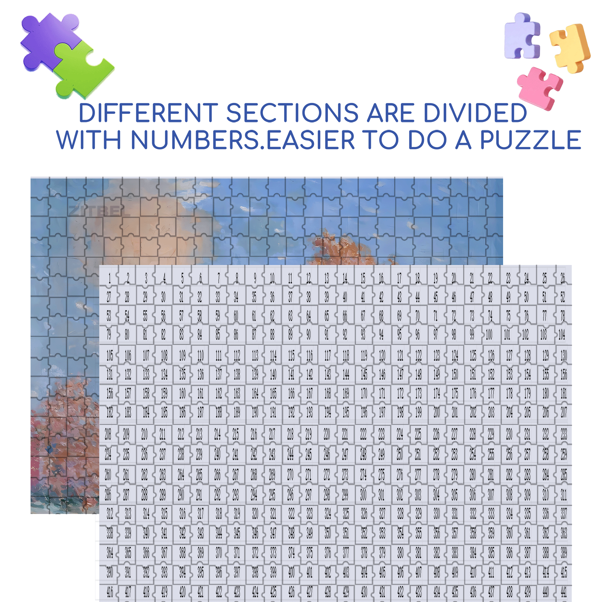 The Boundless World 3 500pcs/1000pcs Jigsaw Puzzle, Scratch-Resistant, Interactive Family Game & Brain-Boosting DIY Decor, Perfect for Halloween, Christmas & New Year Gifts, Family Puzzle Game