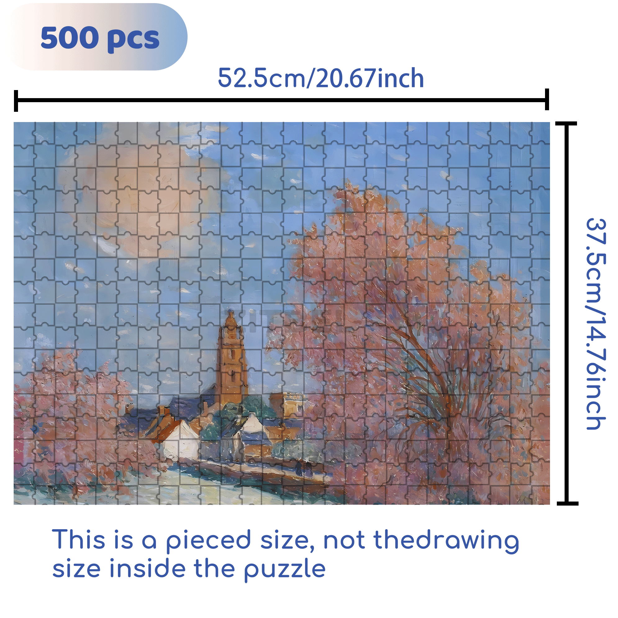 The Boundless World 3 500pcs/1000pcs Jigsaw Puzzle, Scratch-Resistant, Interactive Family Game & Brain-Boosting DIY Decor, Perfect for Halloween, Christmas & New Year Gifts, Family Puzzle Game