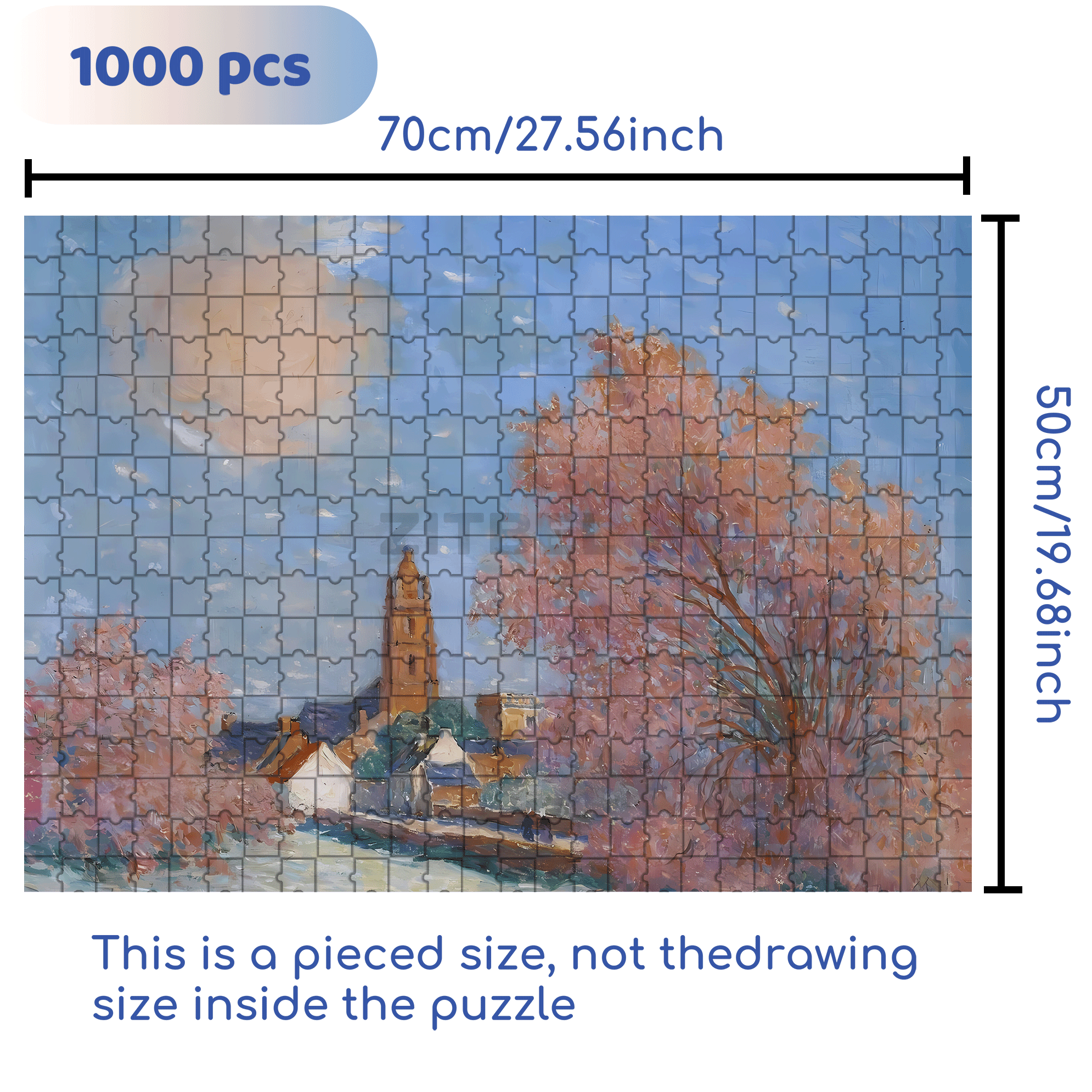The Boundless World 3 500pcs/1000pcs Jigsaw Puzzle, Scratch-Resistant, Interactive Family Game & Brain-Boosting DIY Decor, Perfect for Halloween, Christmas & New Year Gifts, Family Puzzle Game
