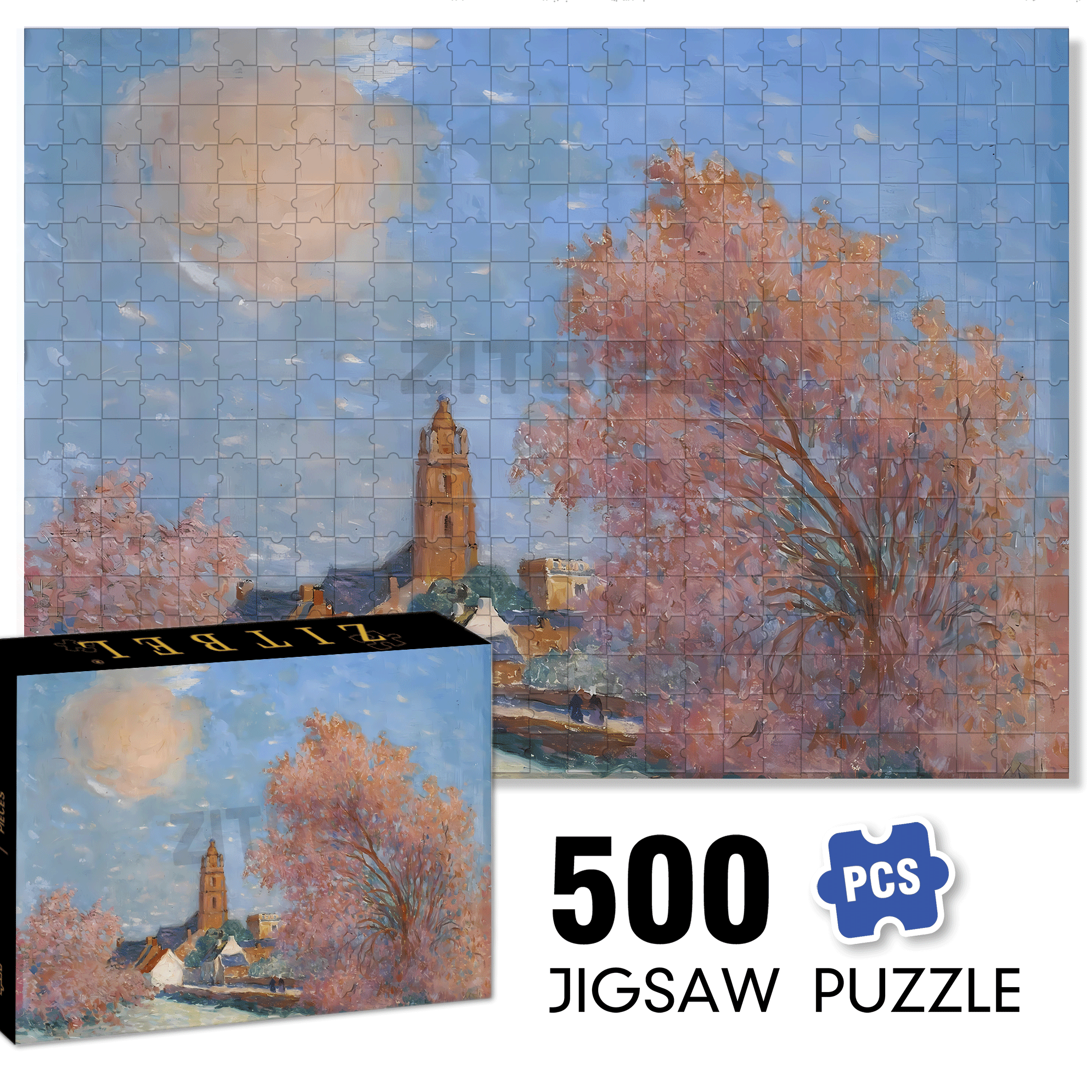 The Boundless World 3 500pcs/1000pcs Jigsaw Puzzle, Scratch-Resistant, Interactive Family Game & Brain-Boosting DIY Decor, Perfect for Halloween, Christmas & New Year Gifts, Family Puzzle Game